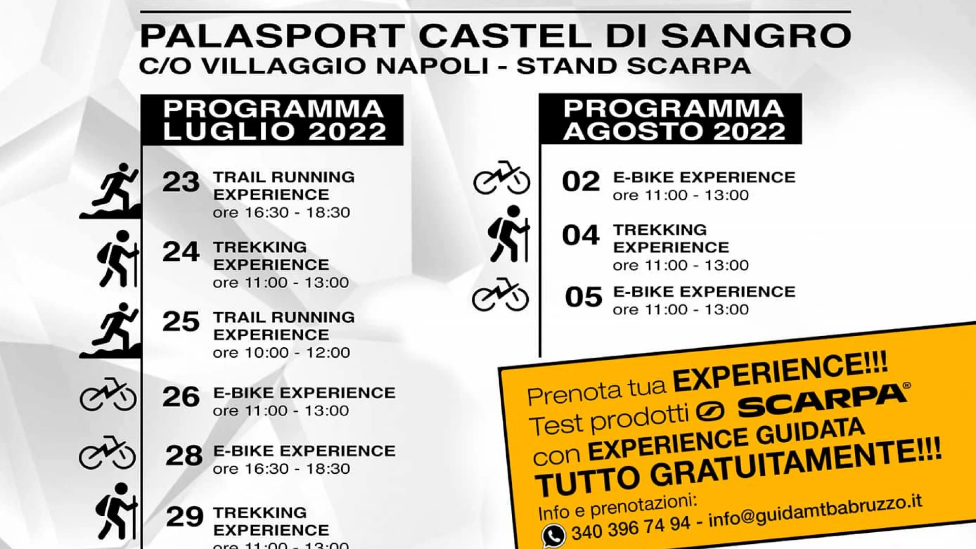 Scarpa è Official Trekking Supplier della SSC Napoli del ritiro di Castel di Sangro.