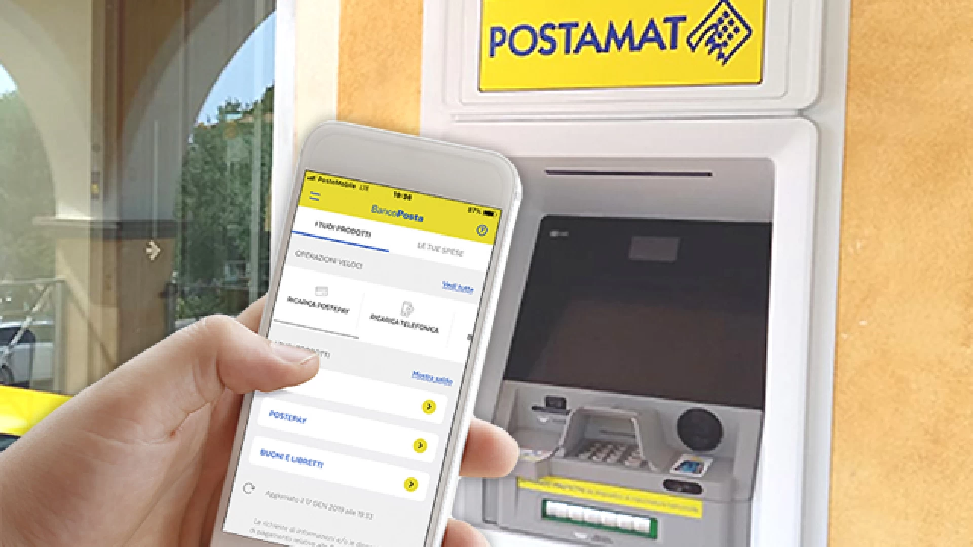 Poste Italiane: anche in Molise abilitato il prelievo di contanti con lo Smartphone dagli Atm Postamat.
