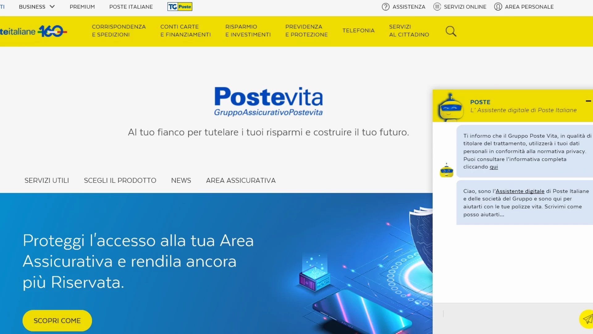 Poste Italiane: in Molise l’assistente digitale attivo anche per i prodotti “Postevita”.