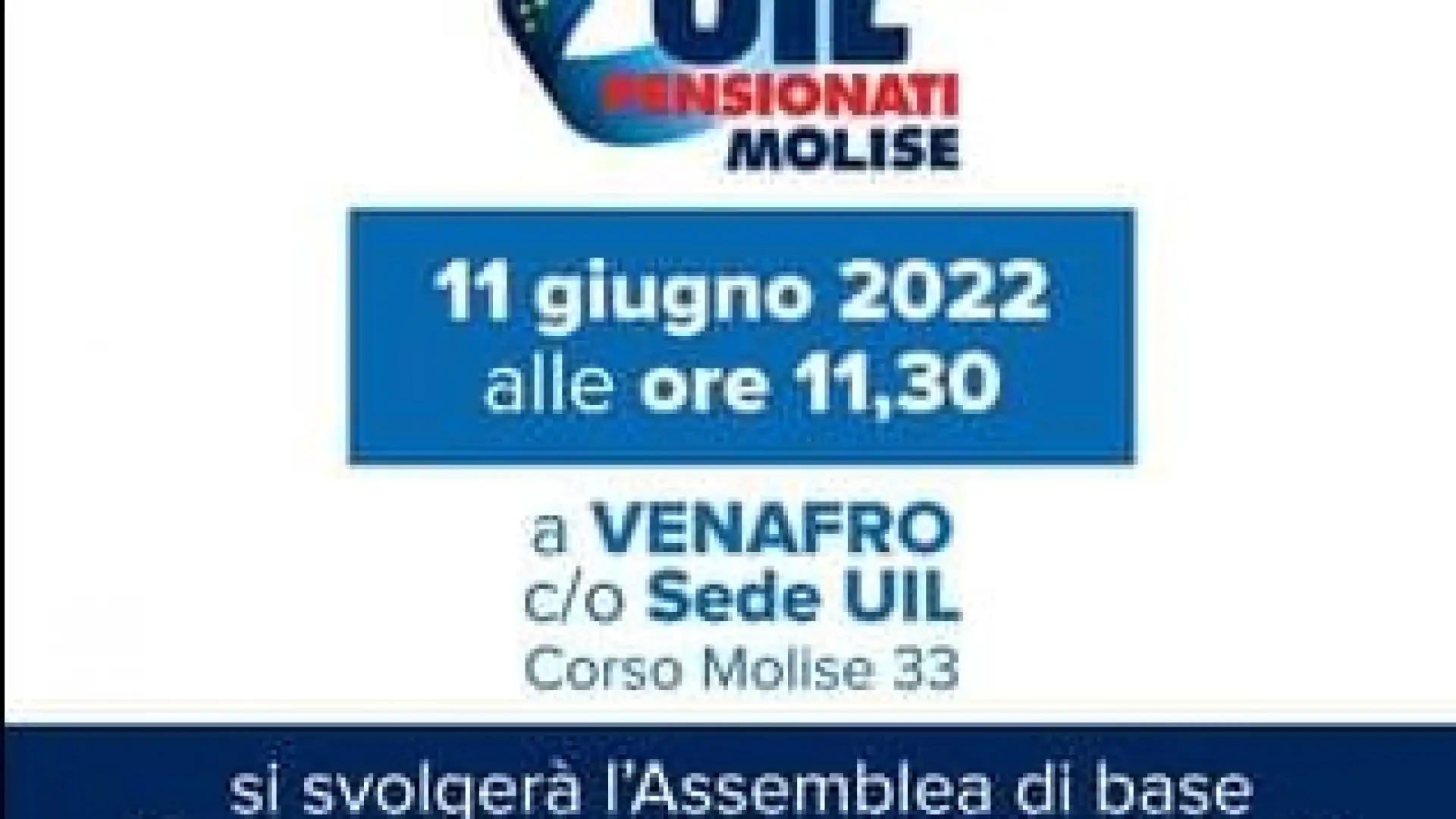 Venafro: convocata per sabato 11 giugno l’assemblea precongressuale degli iscritti Uil.