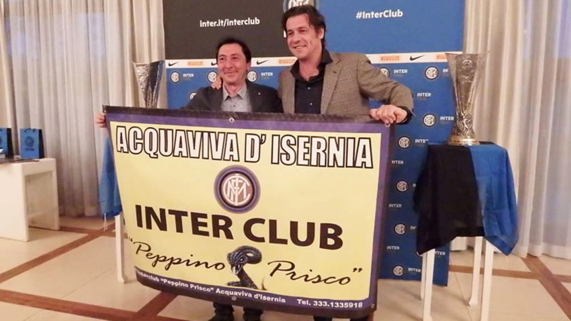 Termoli: Nicola Berti, grande campione dell’Inter, premia il club di Acquaviva d’Isernia. Ieri l’incontro con il presidente Giancarlo Rossi.