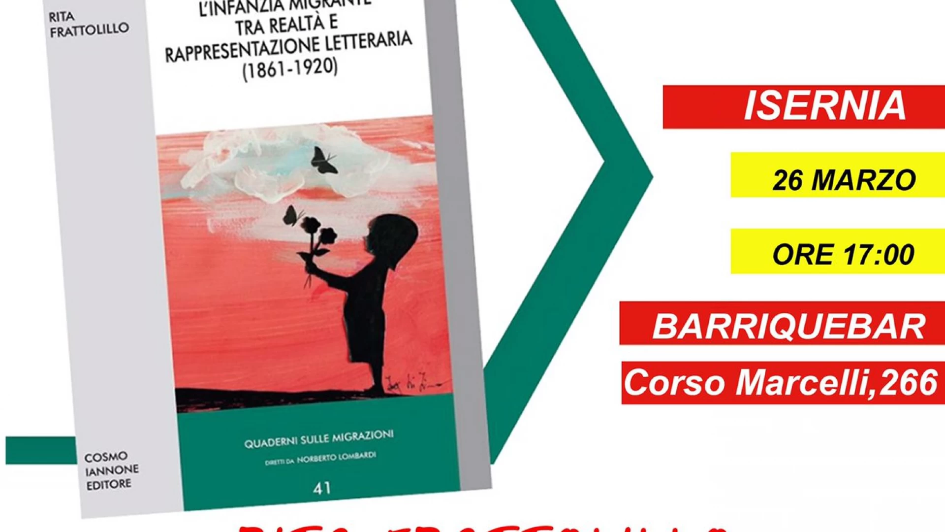 “Rita Frattolillo presenta il suo libro nella suggestiva location del Barriquebar & Bistrot di Isernia”