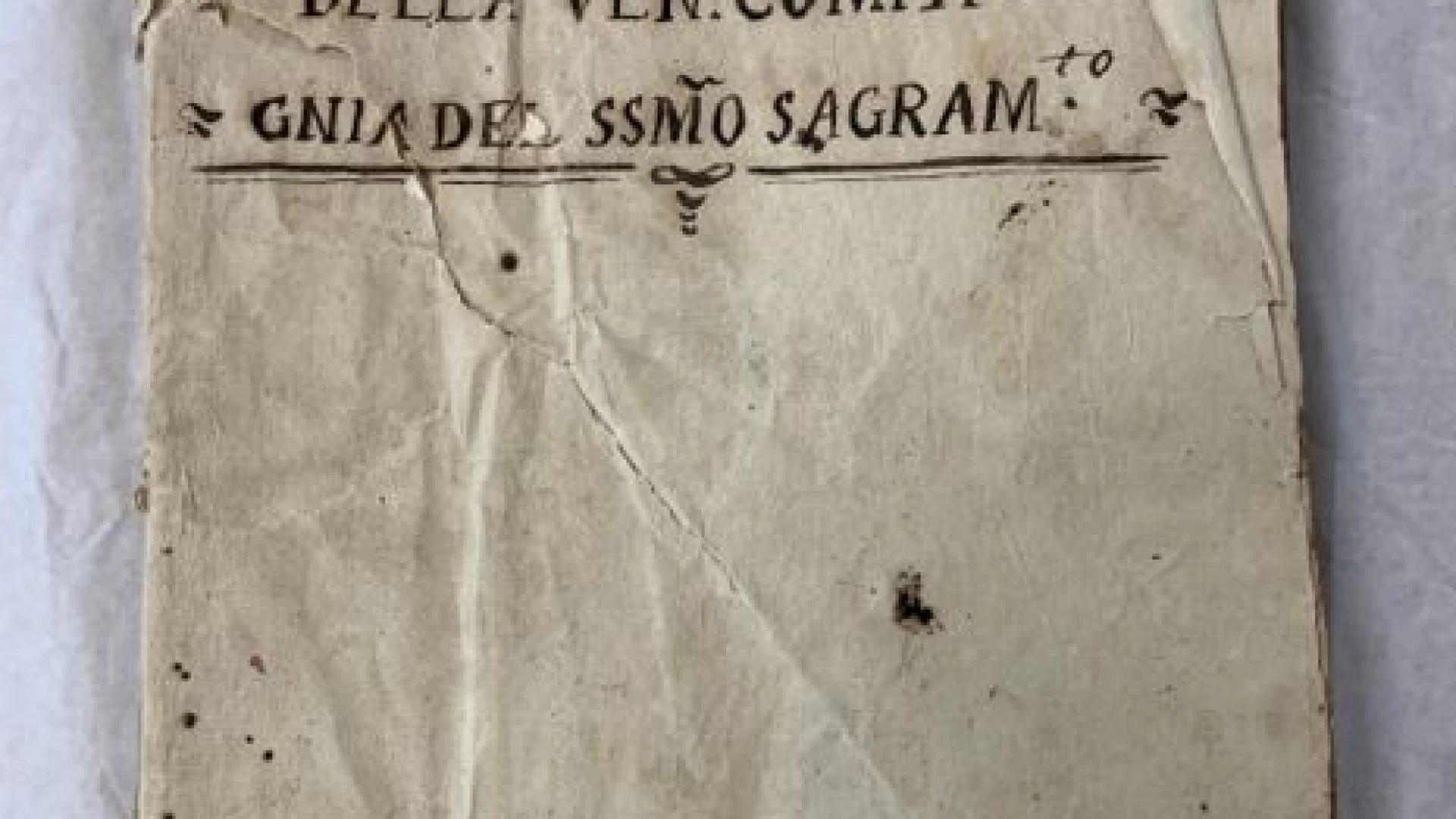 I Carabinieri per la tutela del Patrimonio Culturale recuperano manoscritto di fine ‘700 messo in vendita in un mercato all’Aquila.