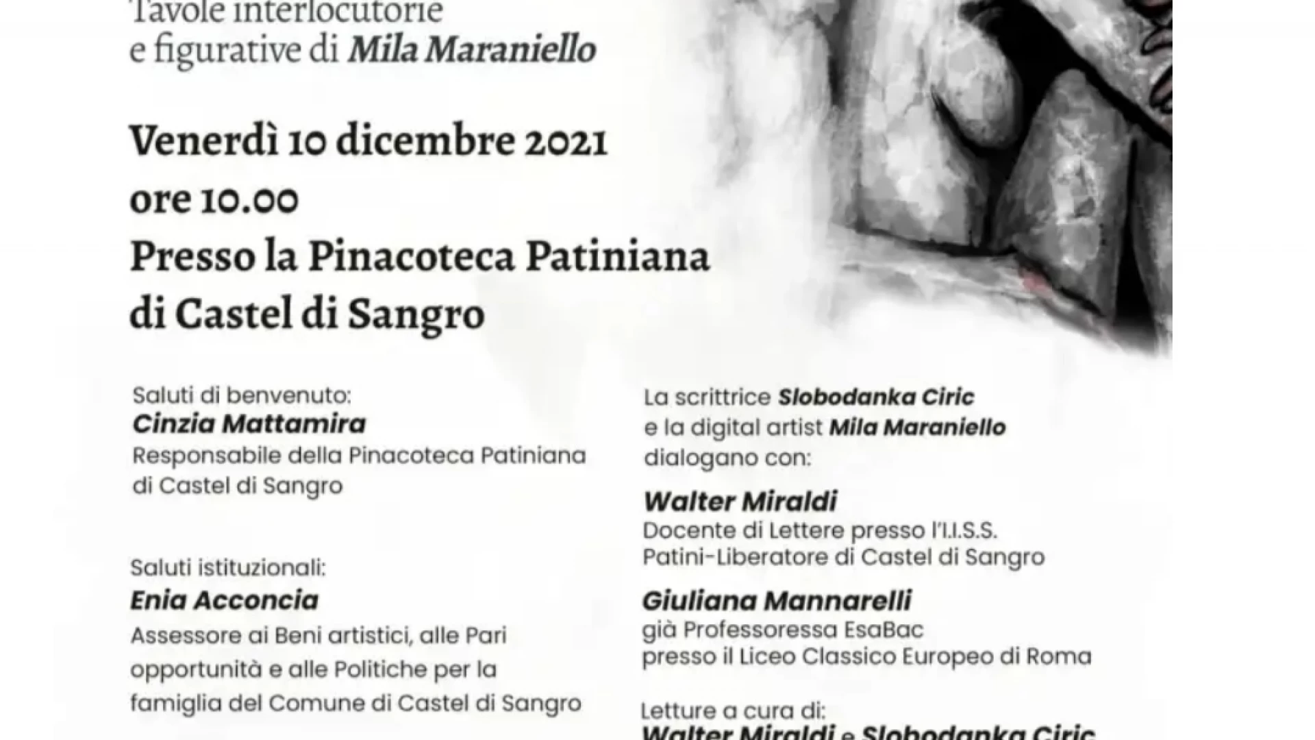 Castel Di Sangro: venerdì 10 dicembre la presentazione del libro "Cantico Dei Cantici" di Slobodanka Ciric