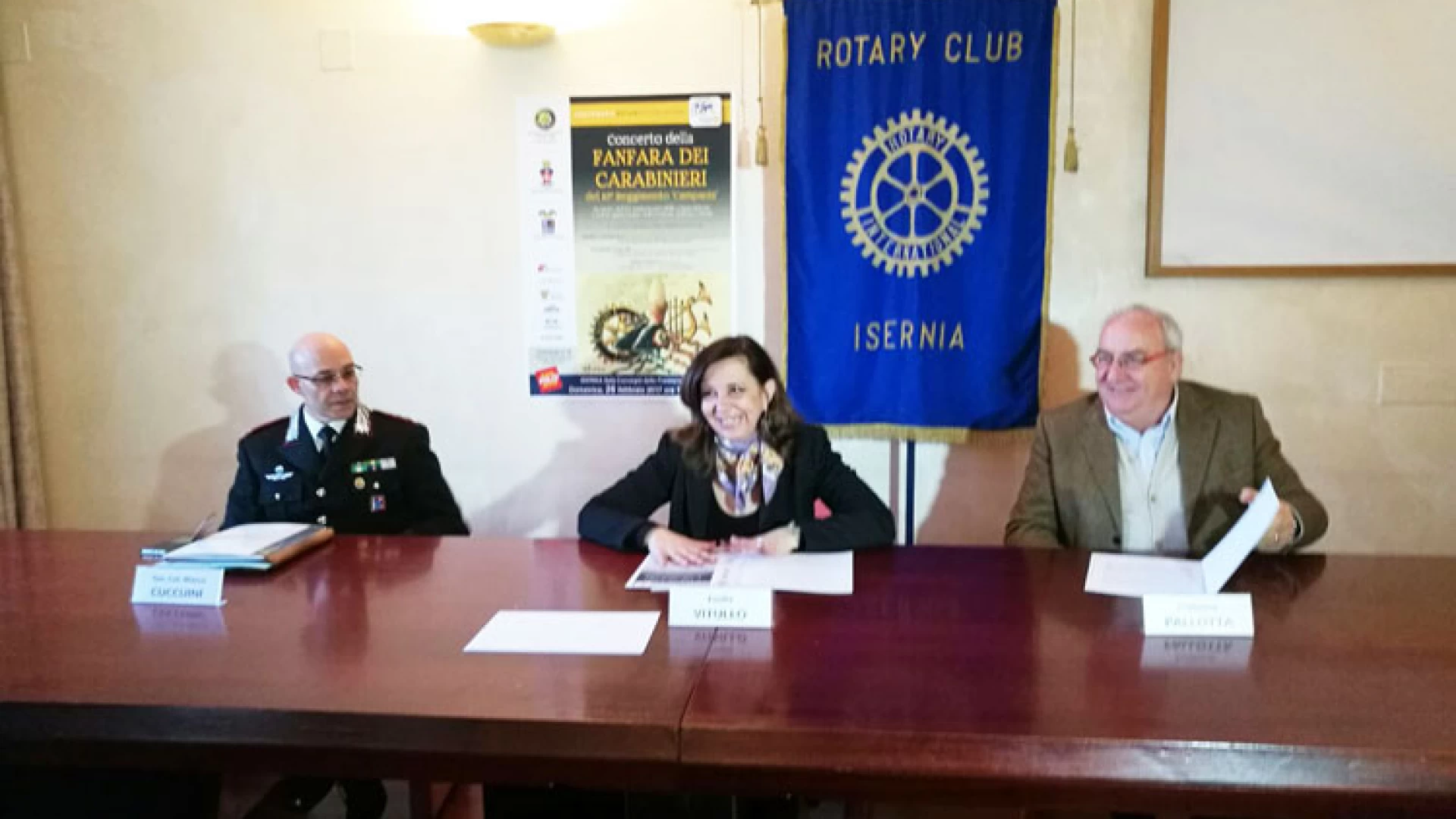 Isernia: Il Rotary Club cittadino festeggia i 100° anni della Rotary Foundation con la fanfara dei Carabinieri reggimento Campania.