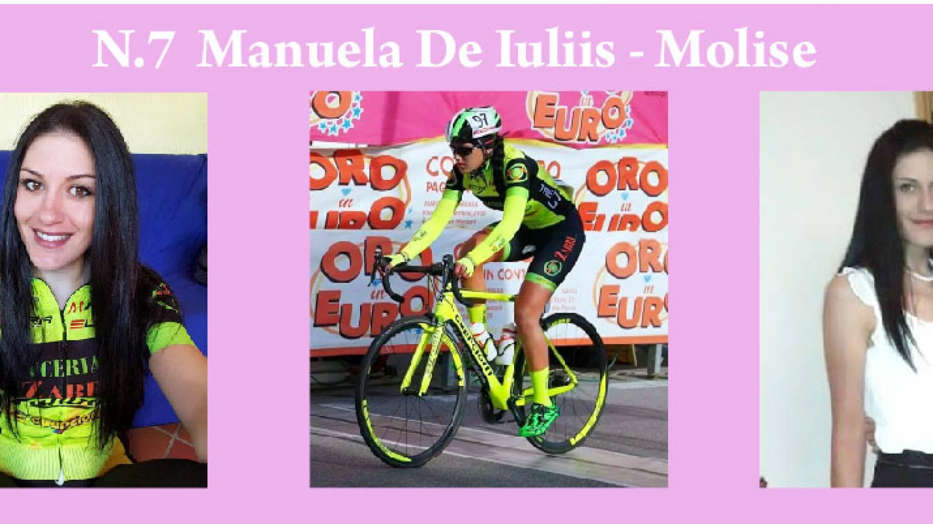 Ciclismo: la molisana Manuela De Iuliis tra le cicliste più belle d’Italia. Finalista del concorso “Passione per il ciclismo 2017”.