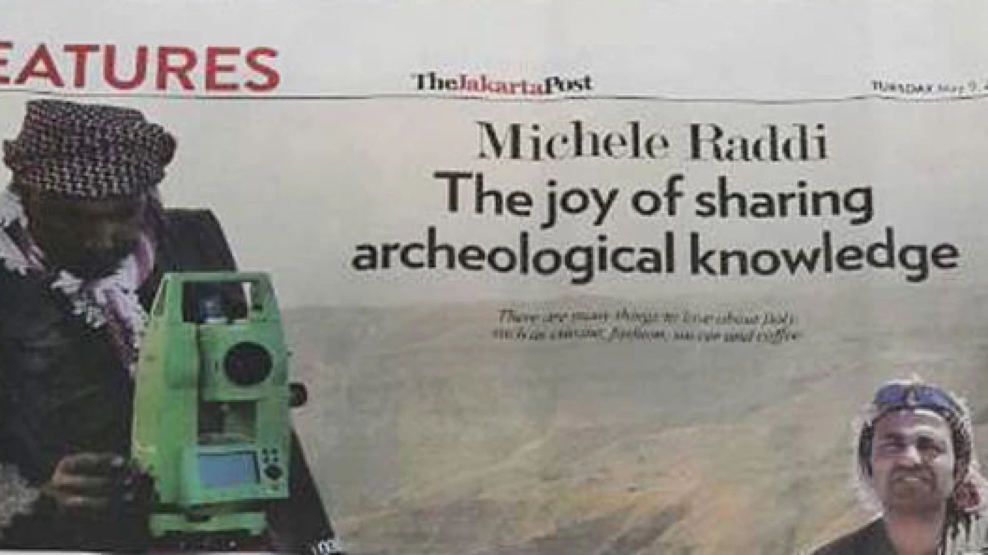 Archeologia: il quotidiano “TheJakartaPost” dedica una pagina intera a Michele Raddi e ai suoi studi di livello internazionale.