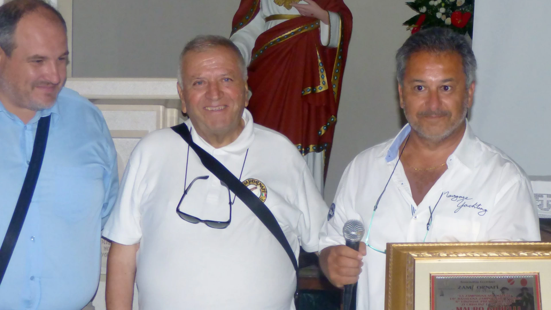 Zampognari d'Italia a San Polo Matese il riconoscimento a Mauro Gioielli.