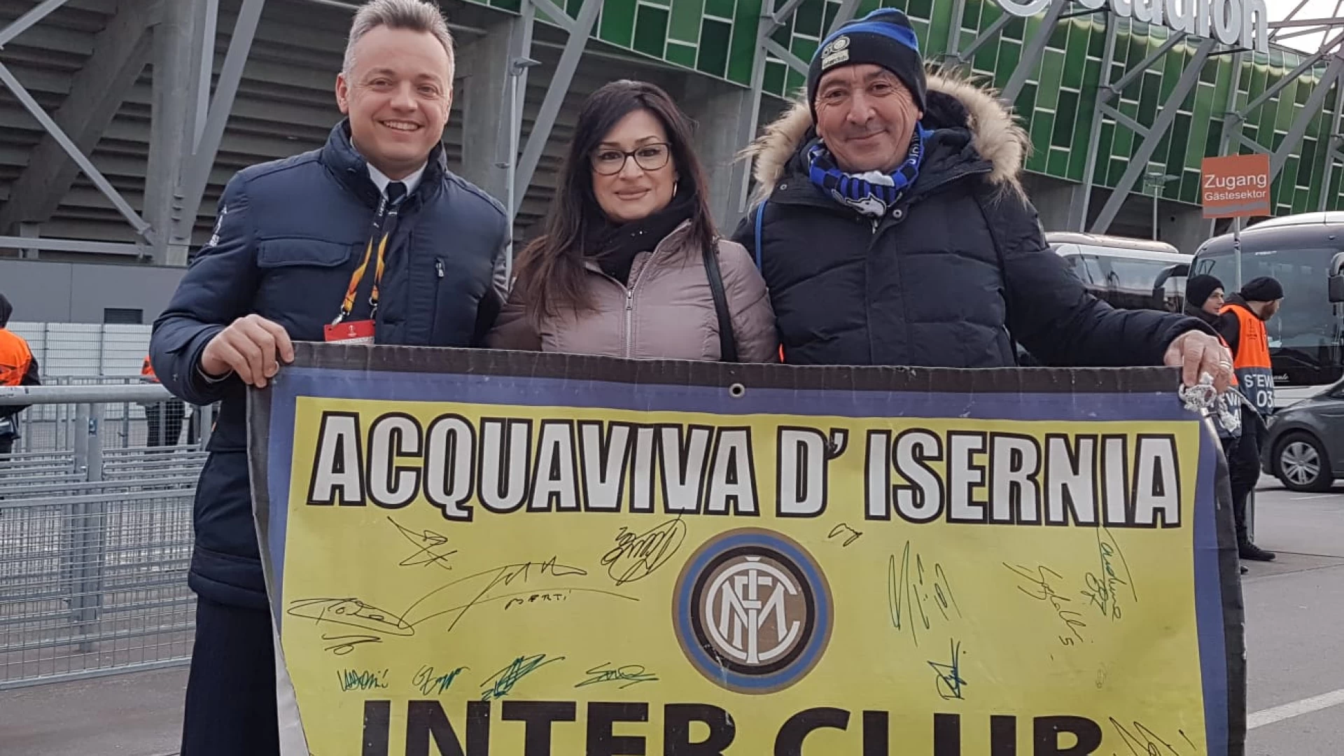 Vienna: l’Inter Club “Peppino Prisco” di Acquaviva d’Isernia presente in città per assistere alla sfida di Europa League tra Rapid Vienna ed Inter.