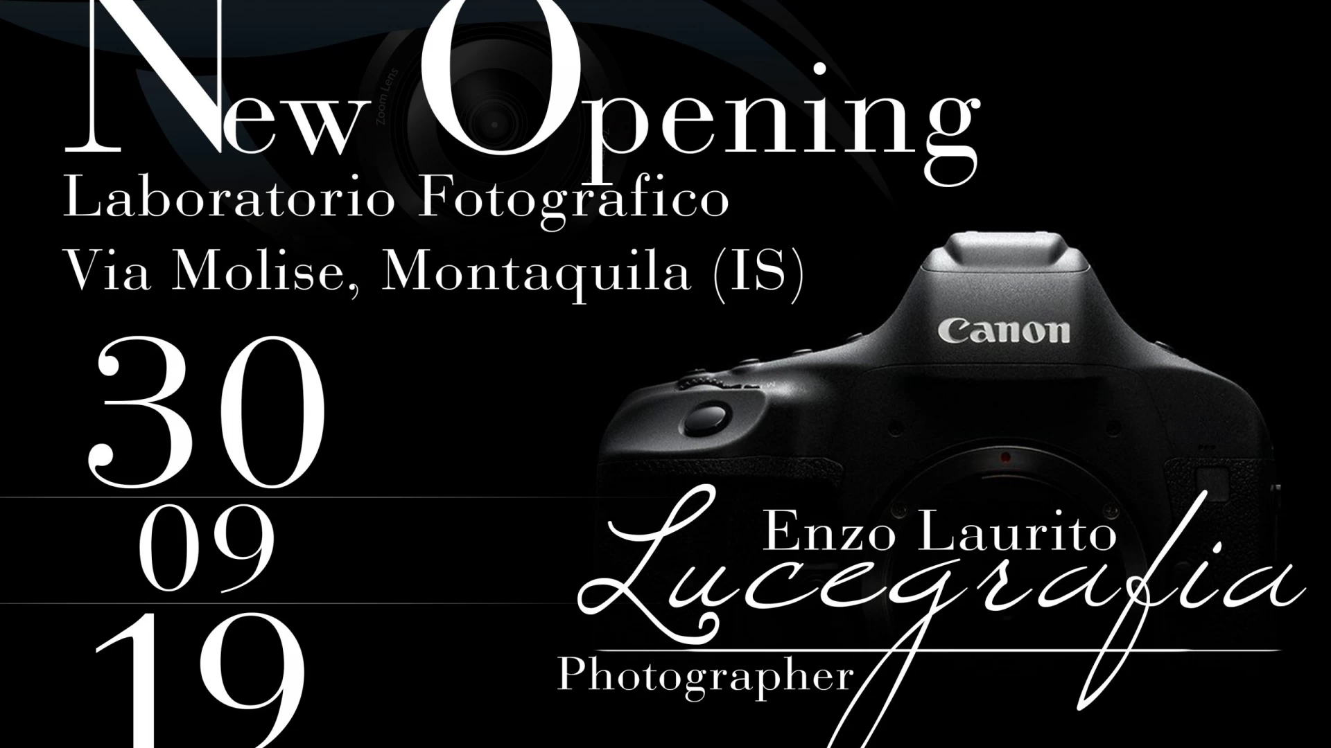 Lucegrafia, lunedì 30 settembre l’inaugurazione del laboratorio fotografico di Enzo Laurito a Montaquila.