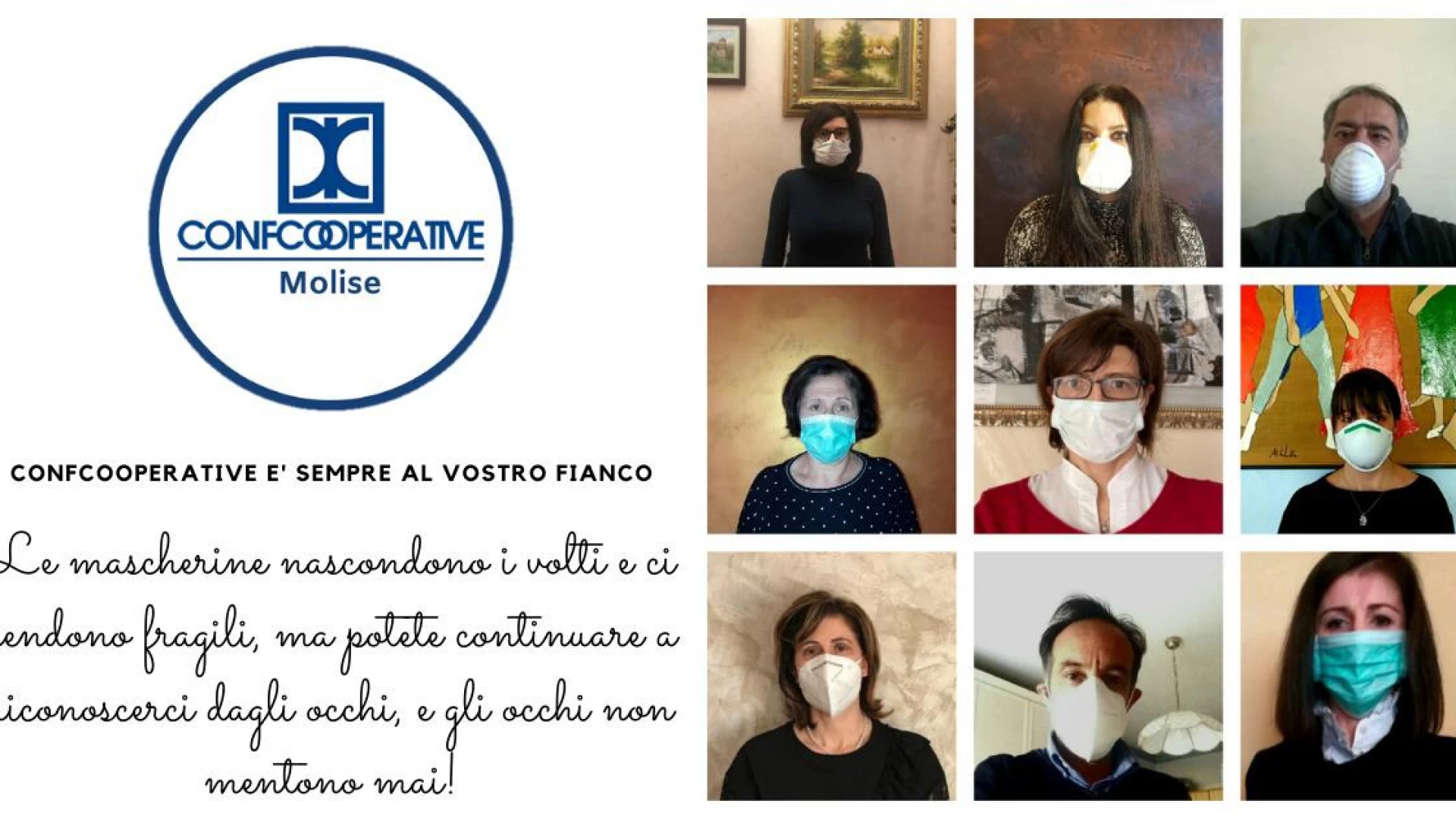 Confcooperative Molise consegna 30mila mascherine alle cooperative aderenti e a molte case di riposo.