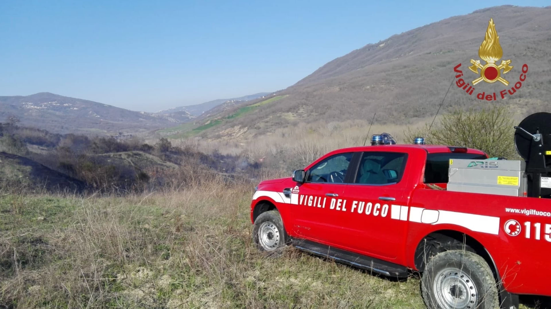 Poggio Sannita: grosso incendio manda in fumo 22 ettari di bosco.