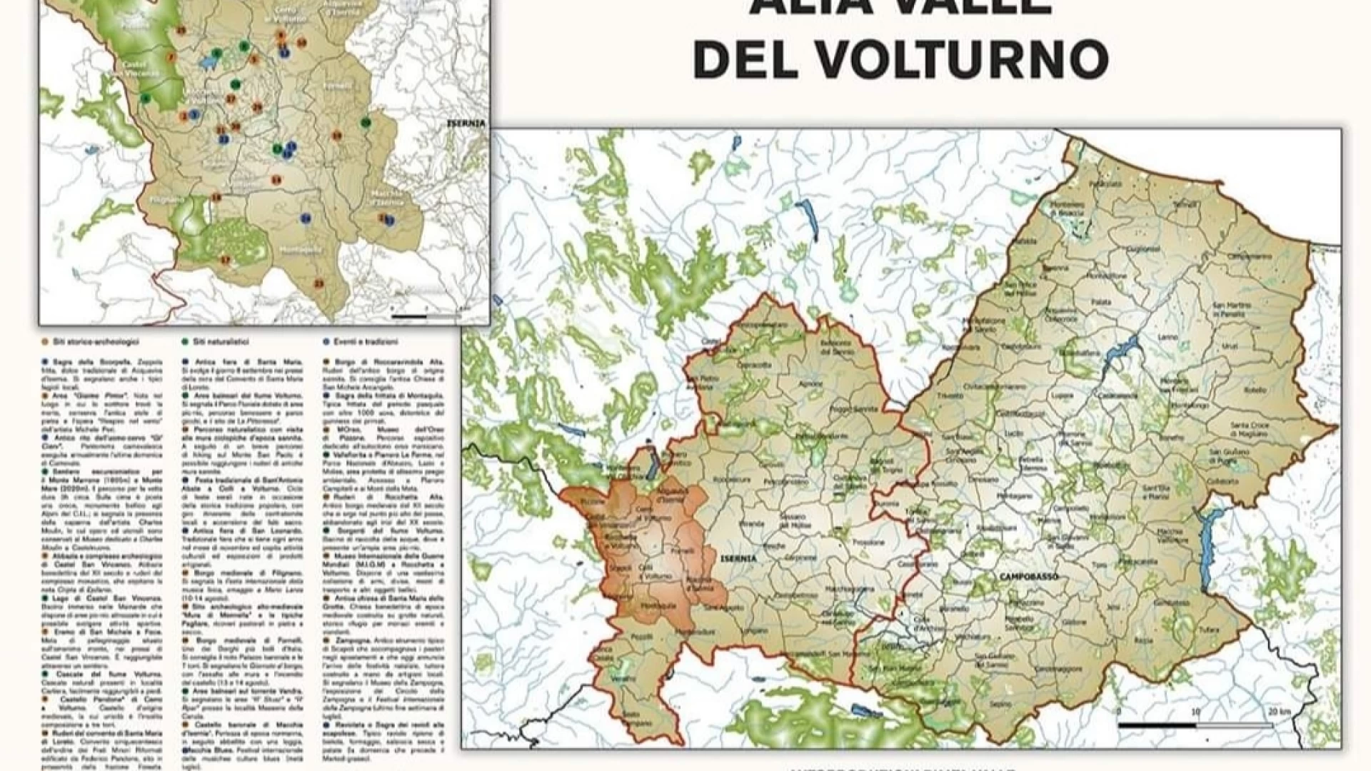 Mappa dell'Alta Valle del Volturno: la geniale idea di un gruppo di giovani collesi