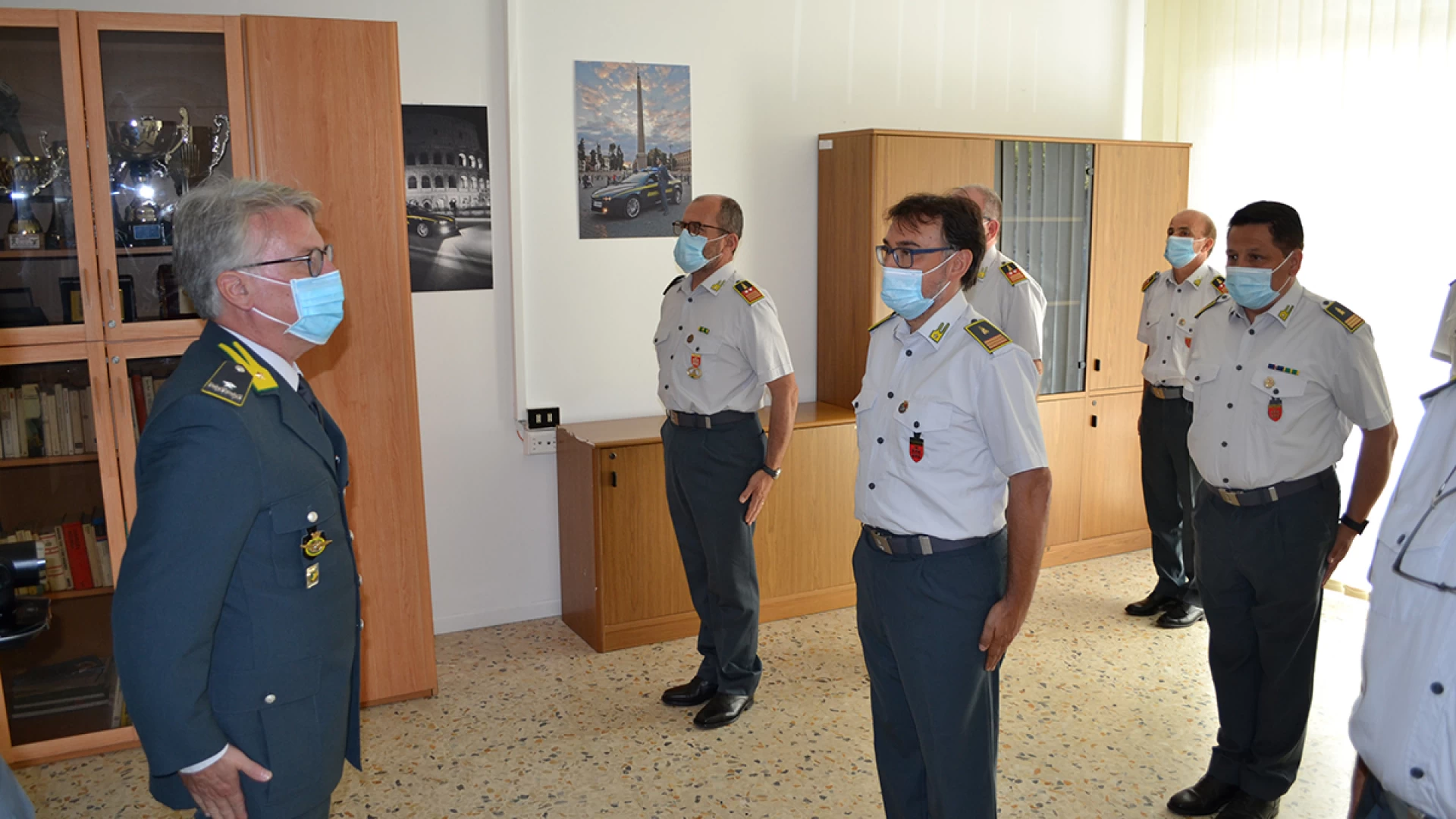 Il Comandante regionale della Guardia di Finanza Refolo in visita al Comando Provinciale di Isernia.