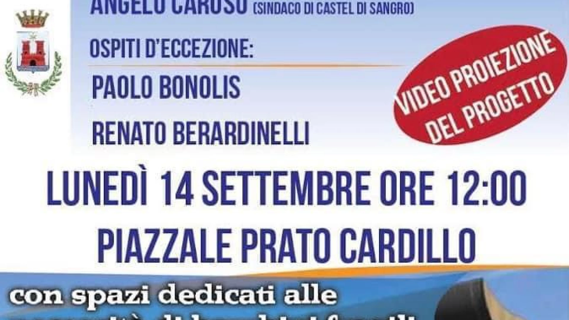 Castel Di Sangro: domani alle 12 la posa della prima pietra della Piscina Comunale. Ospite d'onore Paolo Bonolis