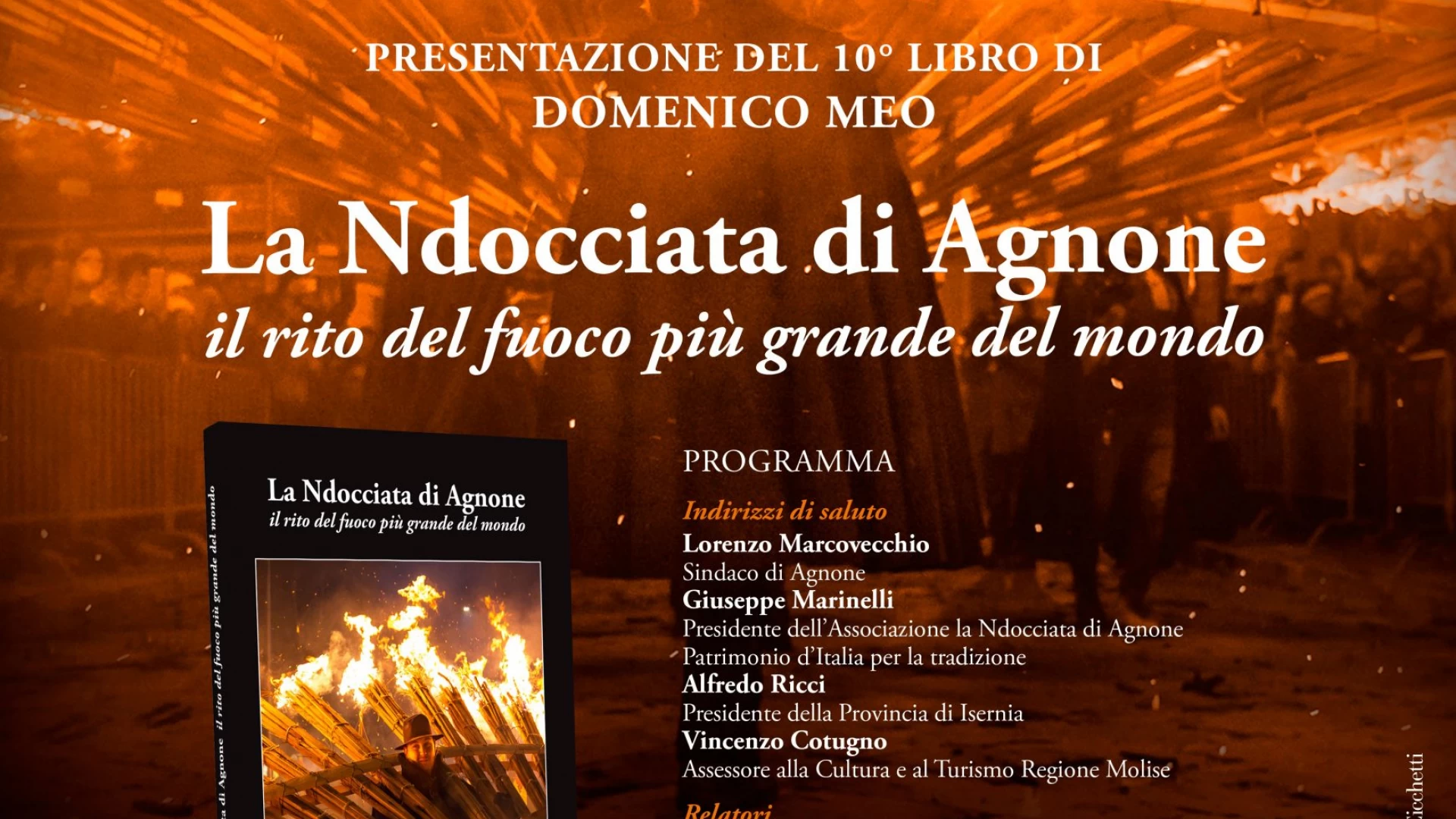 “La Ndocciata di Agnone”, il volume di Domenico Meo presentato al teatro Italoargentino. Evento in programma giovedì pomeriggio.