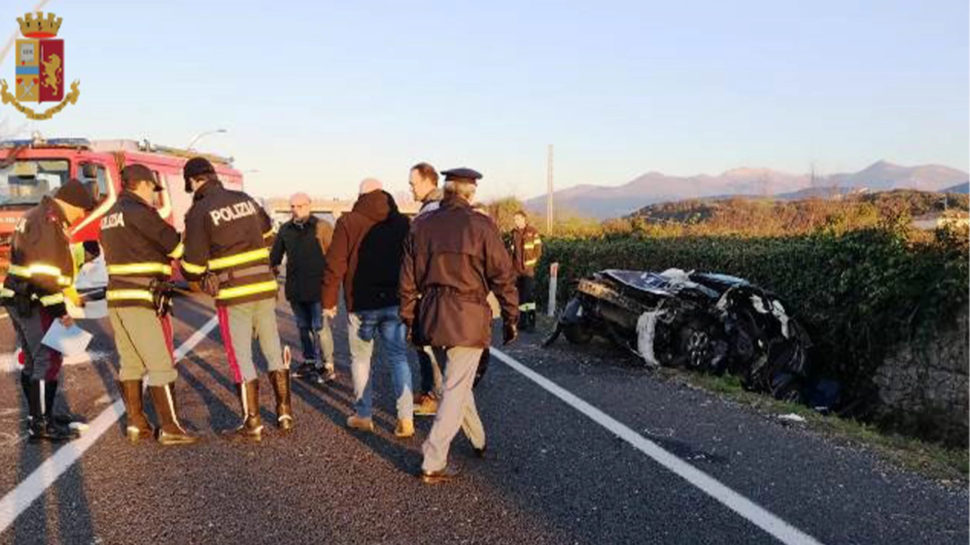 Isernia: indagini in corso della Polizia Stradale sull’incidente mortale avvenuto a Macchia d’Isernia.