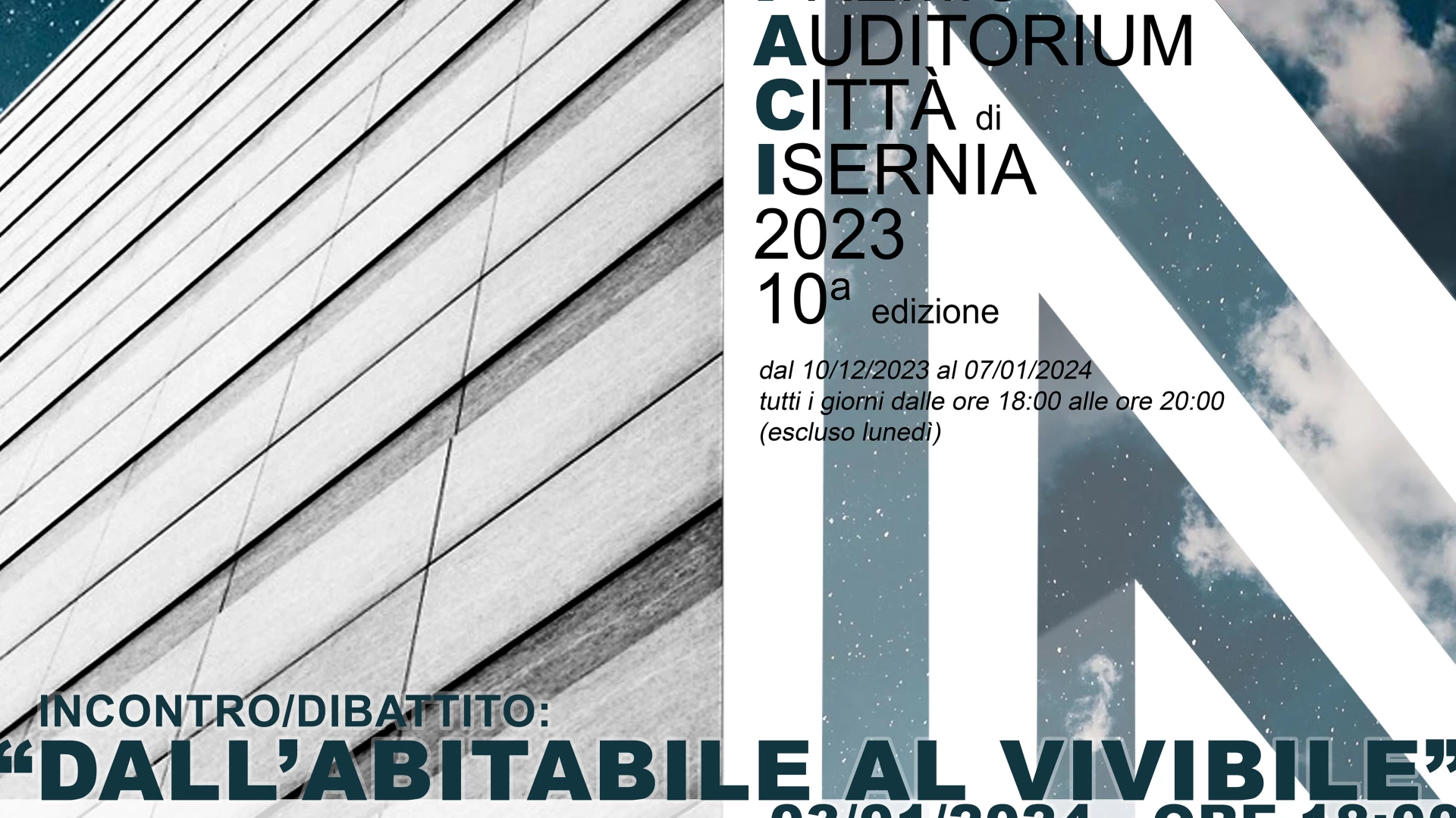 Isernia: premio Auditorium Città di Isernia, in programma il convegno “Dall’Abitabile al vivibile”. Evento previsto il 3 gennaio.