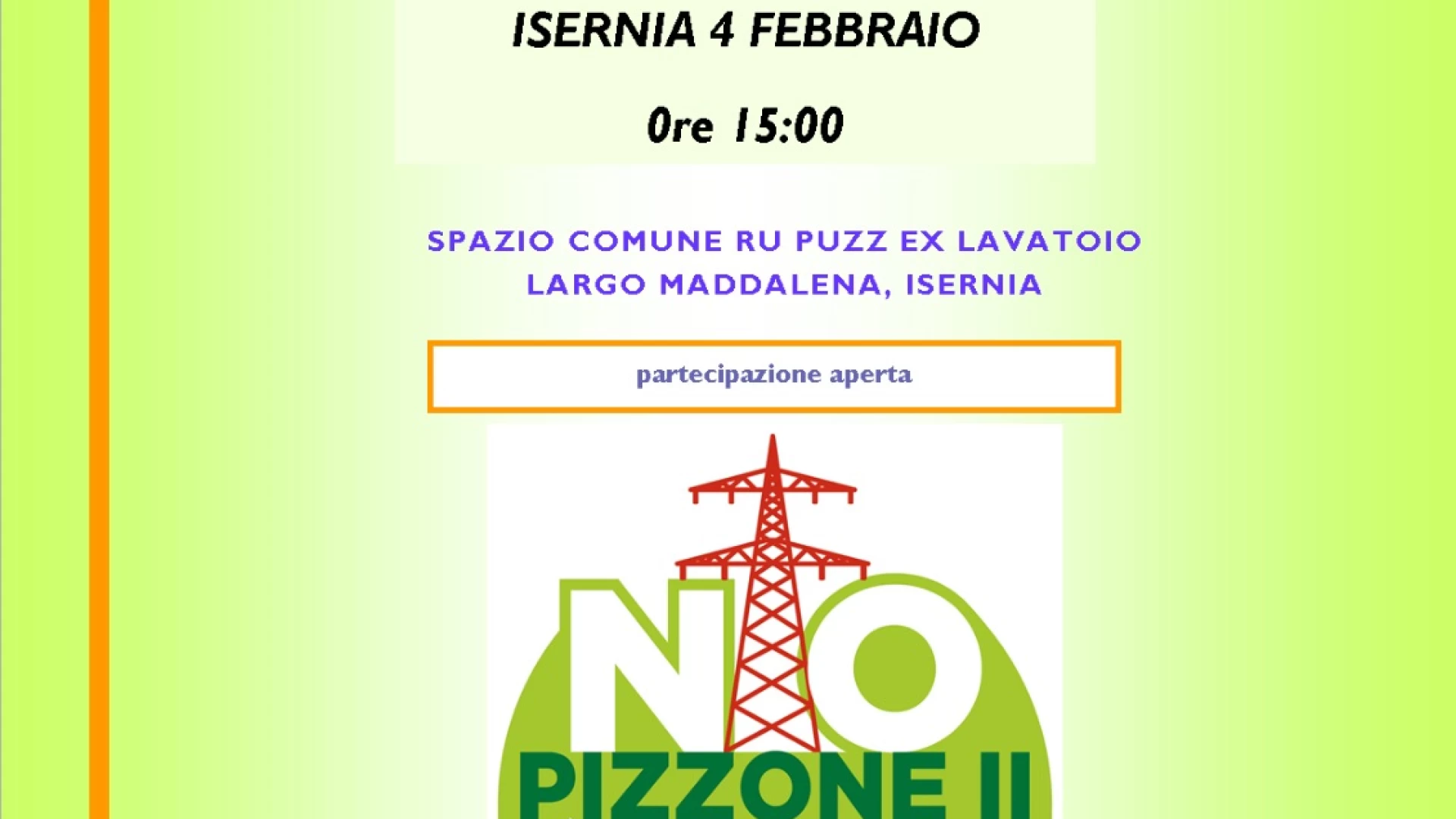 Isernia: il 4 febbraio l'assemblea generale del Coordinamento NO PIZZONE II.