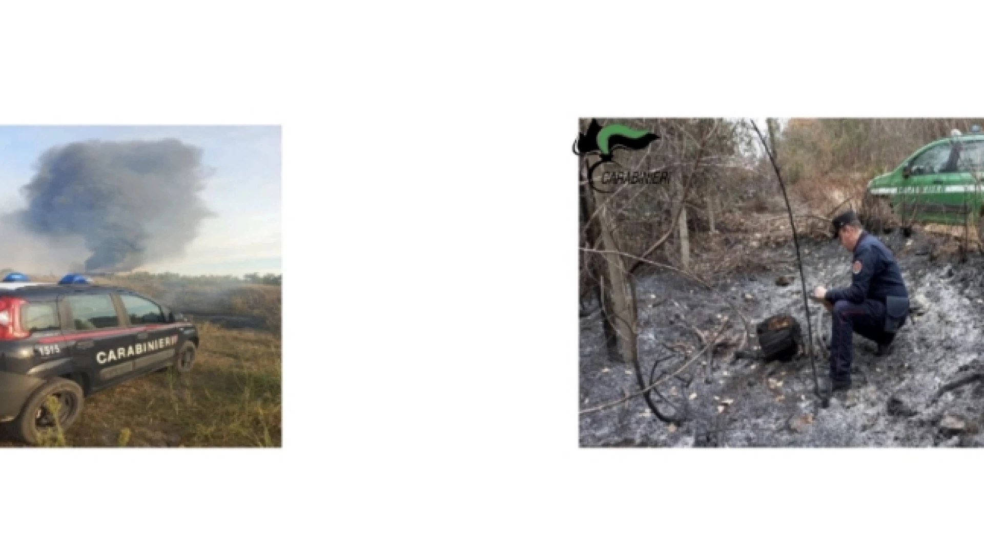 Petrella Tifernina (CB), località Lame – Incendio causato dalla bruciatura di residui vegetali – denunciata una persona dai Carabinieri Forestali