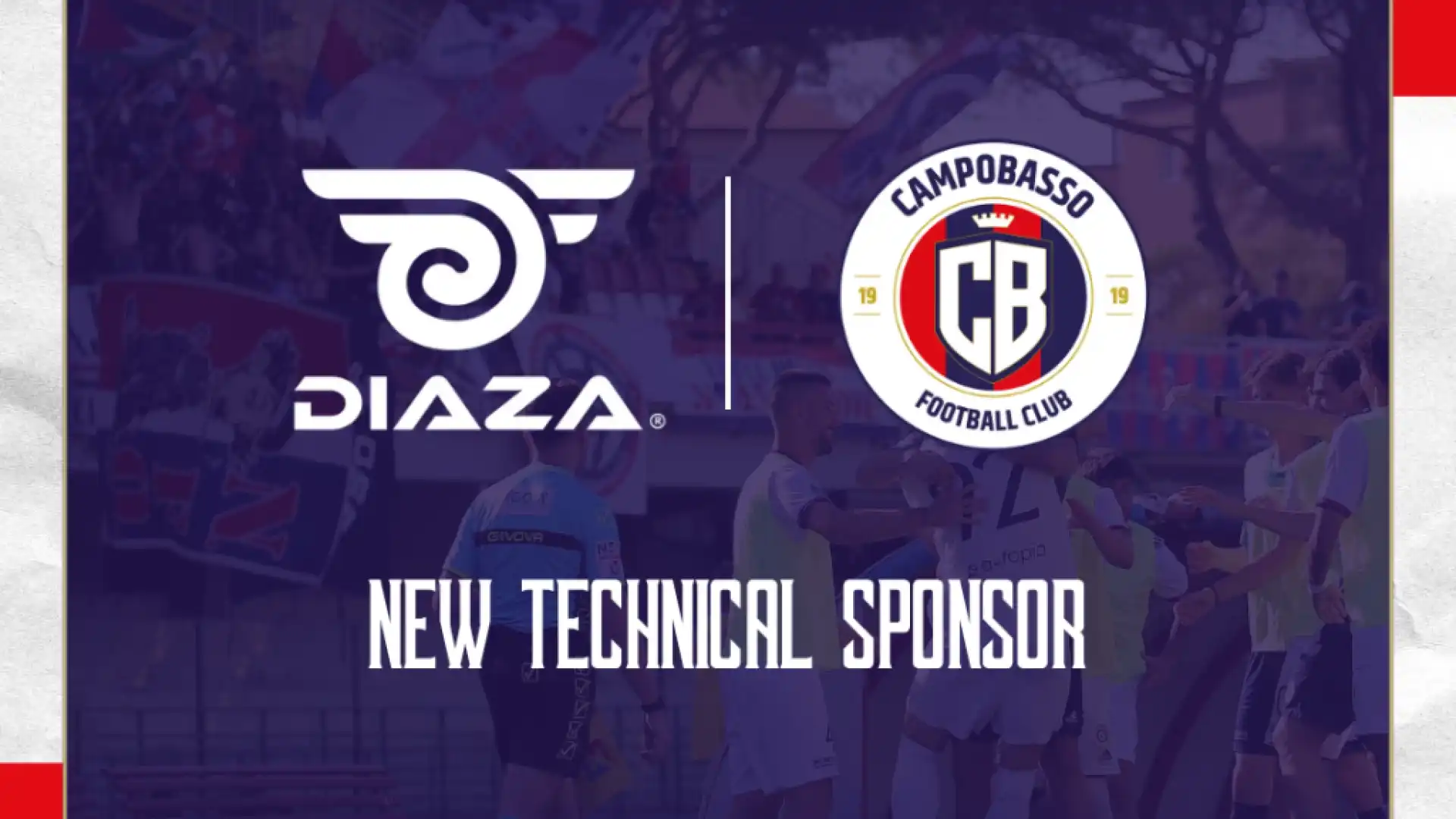 Campobasso FC - Diaza nuovo sponsor tecnico addio ad Adidas, rinnova Pacillo
