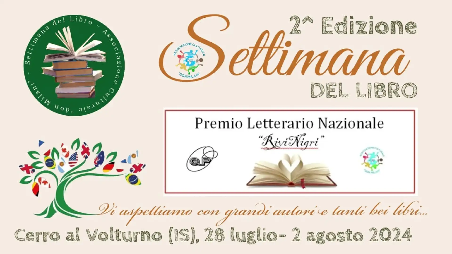 Cerro al Volturno: dal 28 luglio al 2 agosto appuntamento con la Seconda edizione della “Settimana del Libro”.