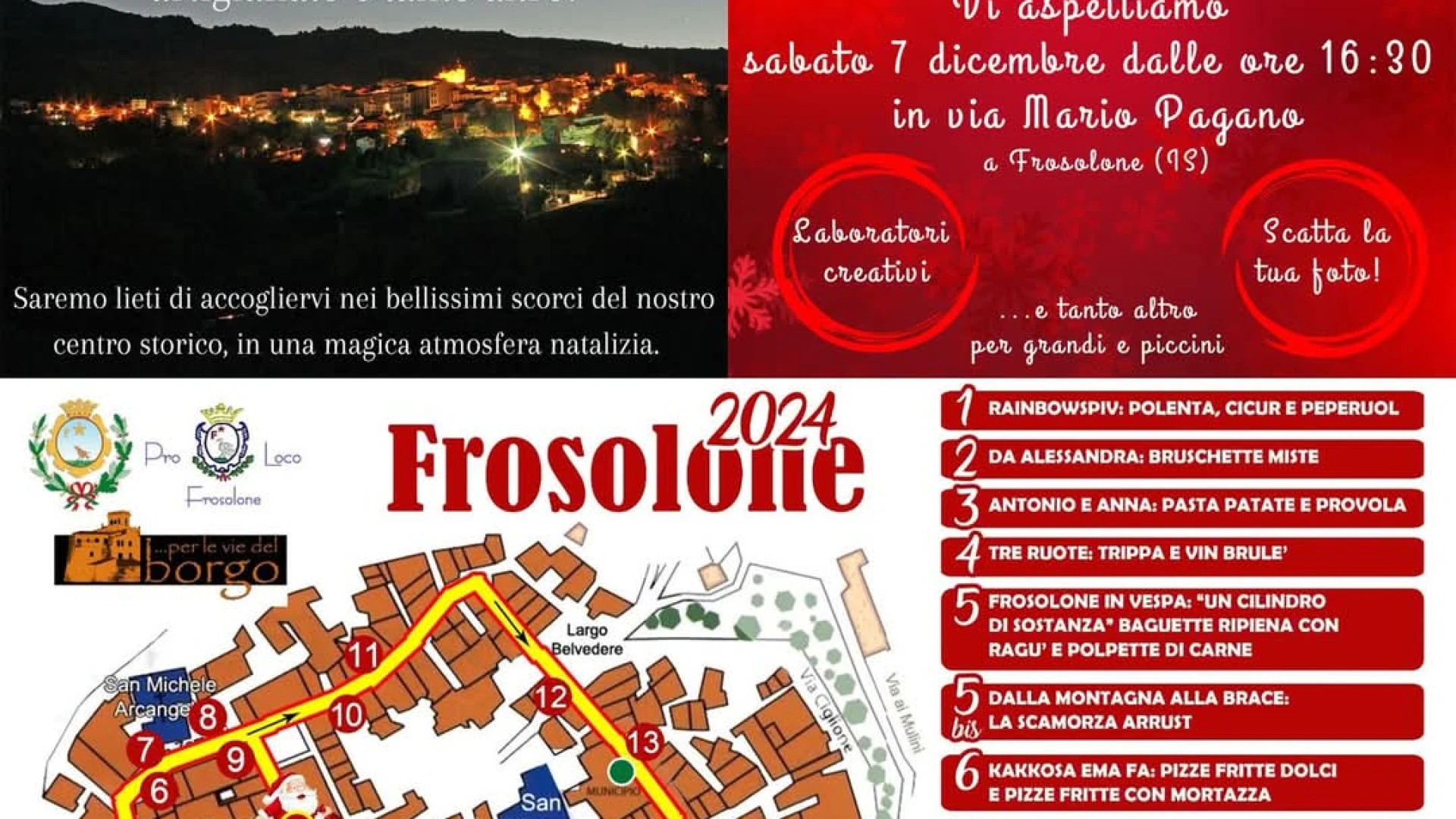 Frosolone: e' tutto pronto per l'edizione 2024 dell'evento denominato "Per le vie del borgo".