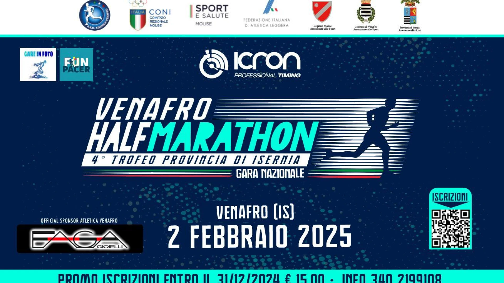 Mezza maratona Provincia di Isernia-Città di Venafro: domani la scadenza delle iscrizioni a prezzo agevolato.