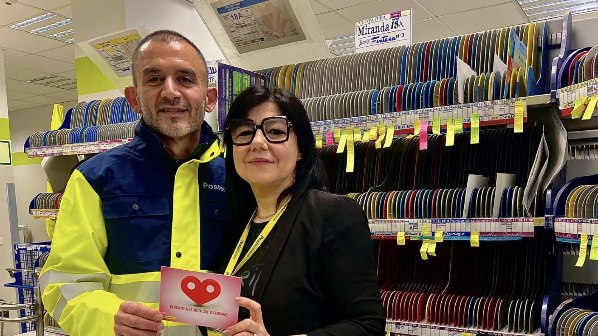 Isernia: la storia d'amore di Pasquale e Marilena nata grazie al lavoro alle Poste.