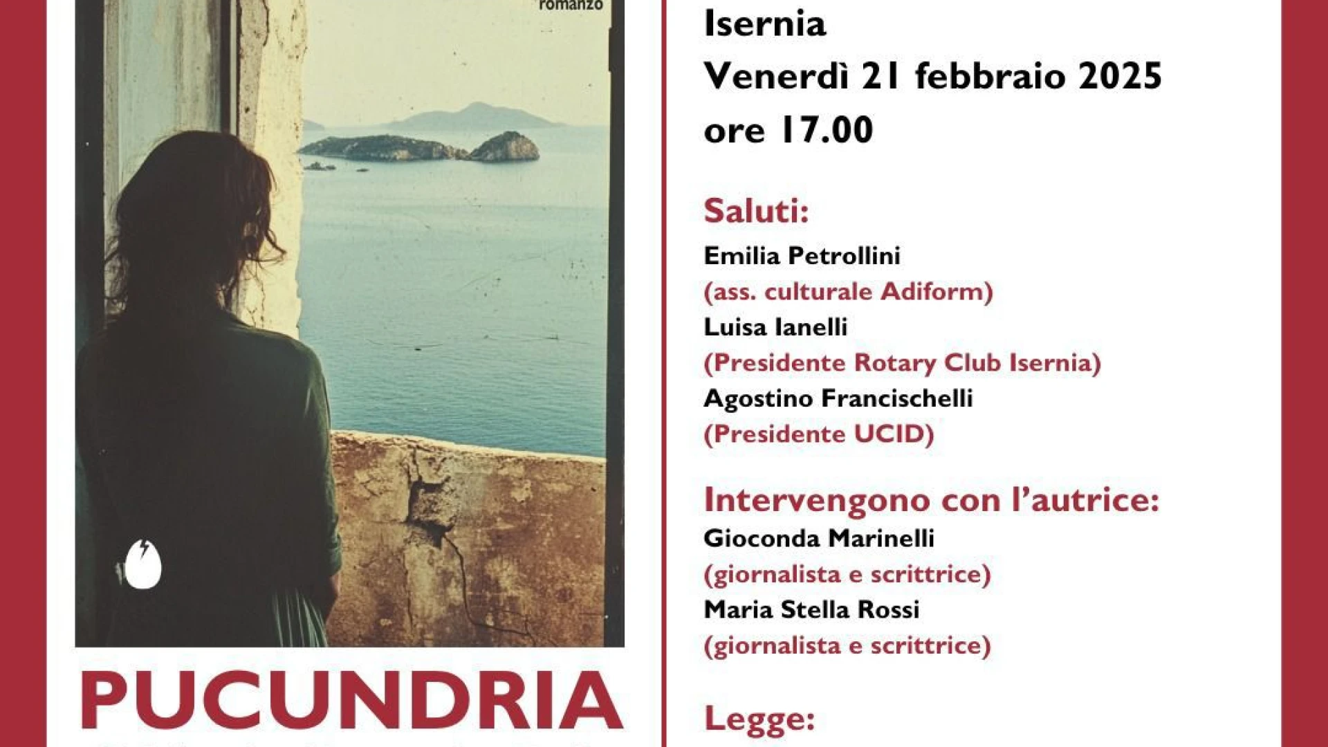 Cultura: presso la libreria Enzo Della Corte si presenta "Pucundria" di Maria Rosaria Selo per Cafiero e Marotta.