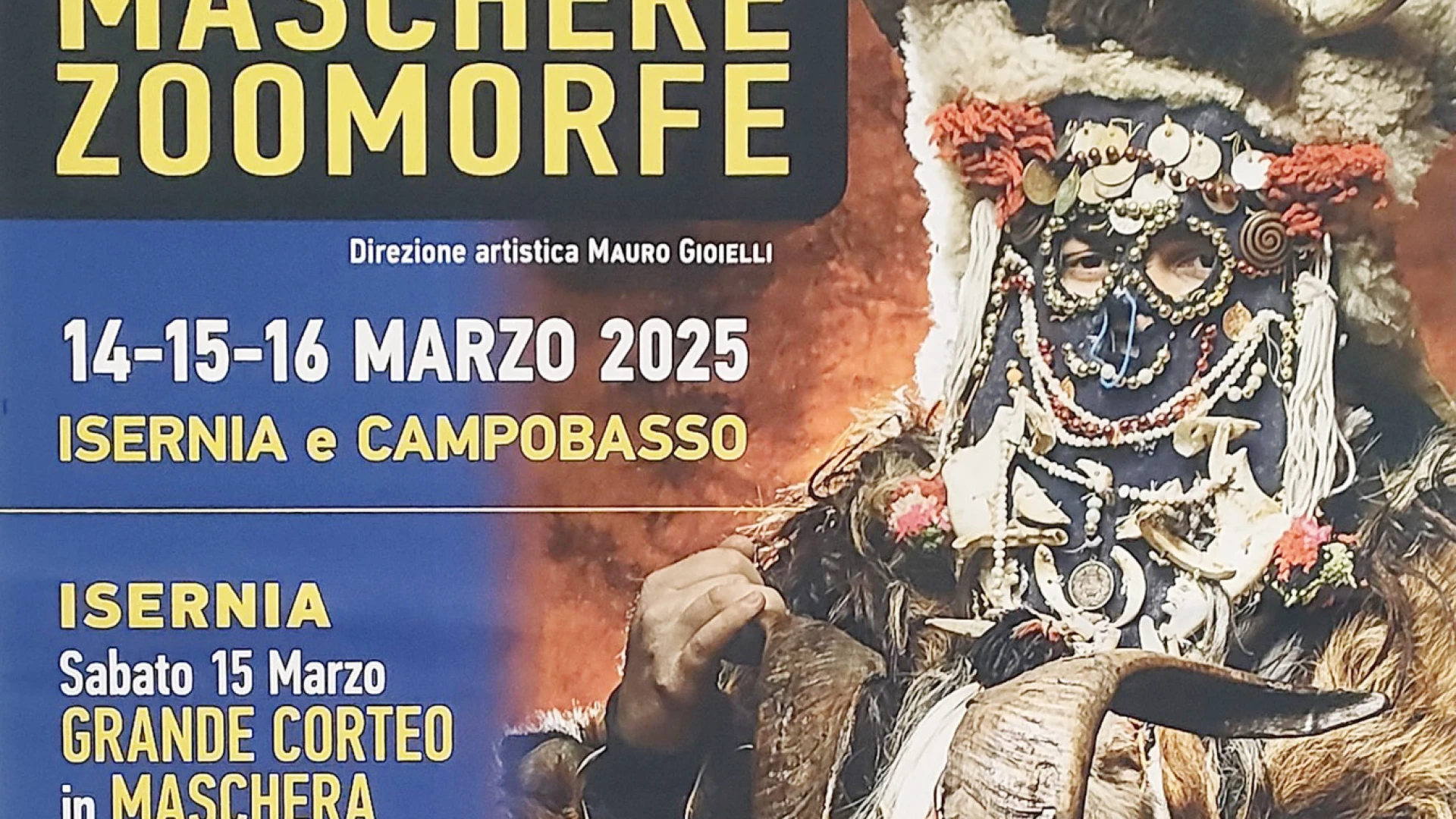 Isernia e Campobasso si preparano al Carnevale Europeo delle Maschere Zoomorfe. Appuntamento il 14, 15 e 16 marzo.