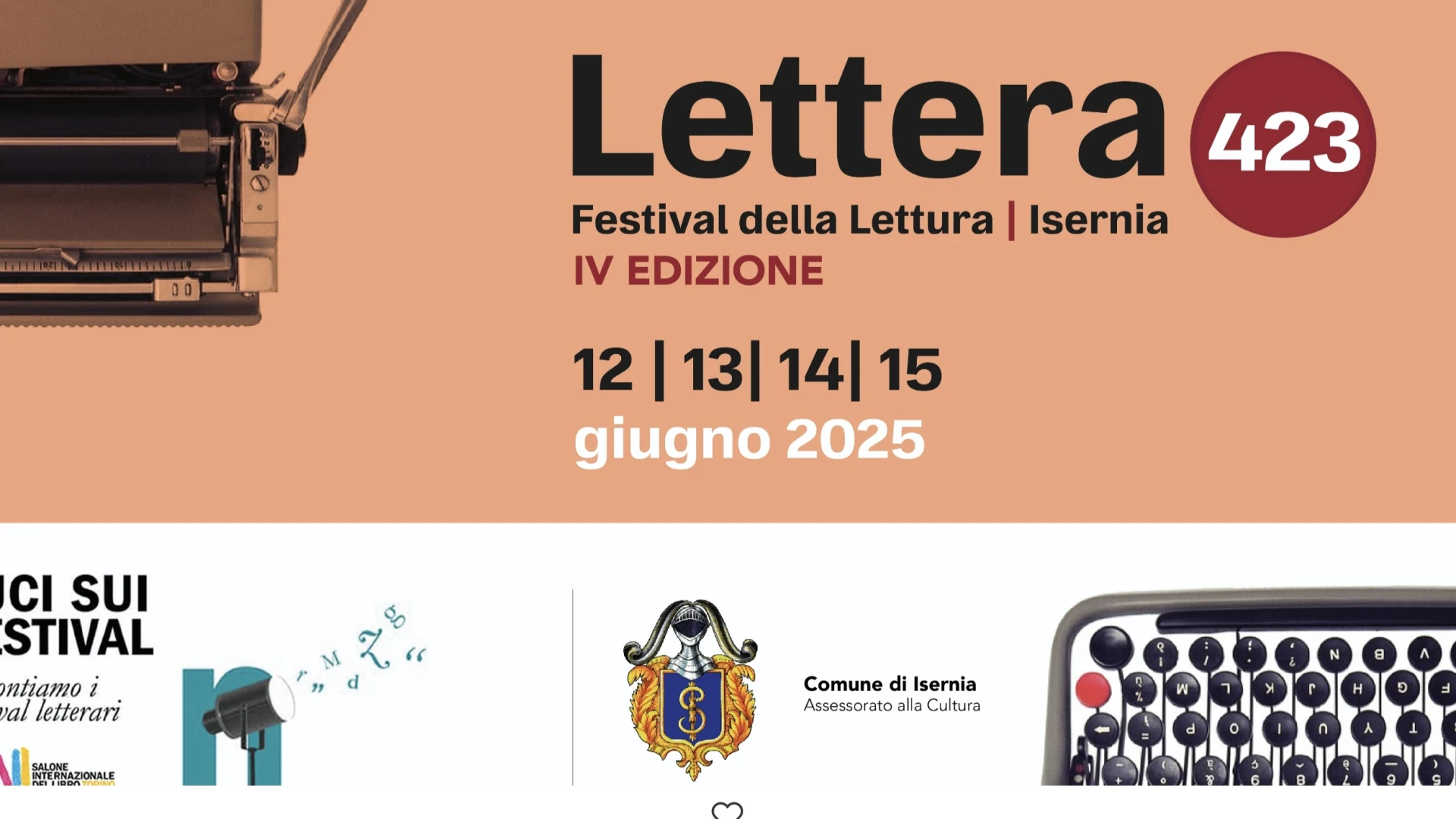 Isernia: il Festival della "Lettera 423" sara' presente al Salone del libro di Torino..