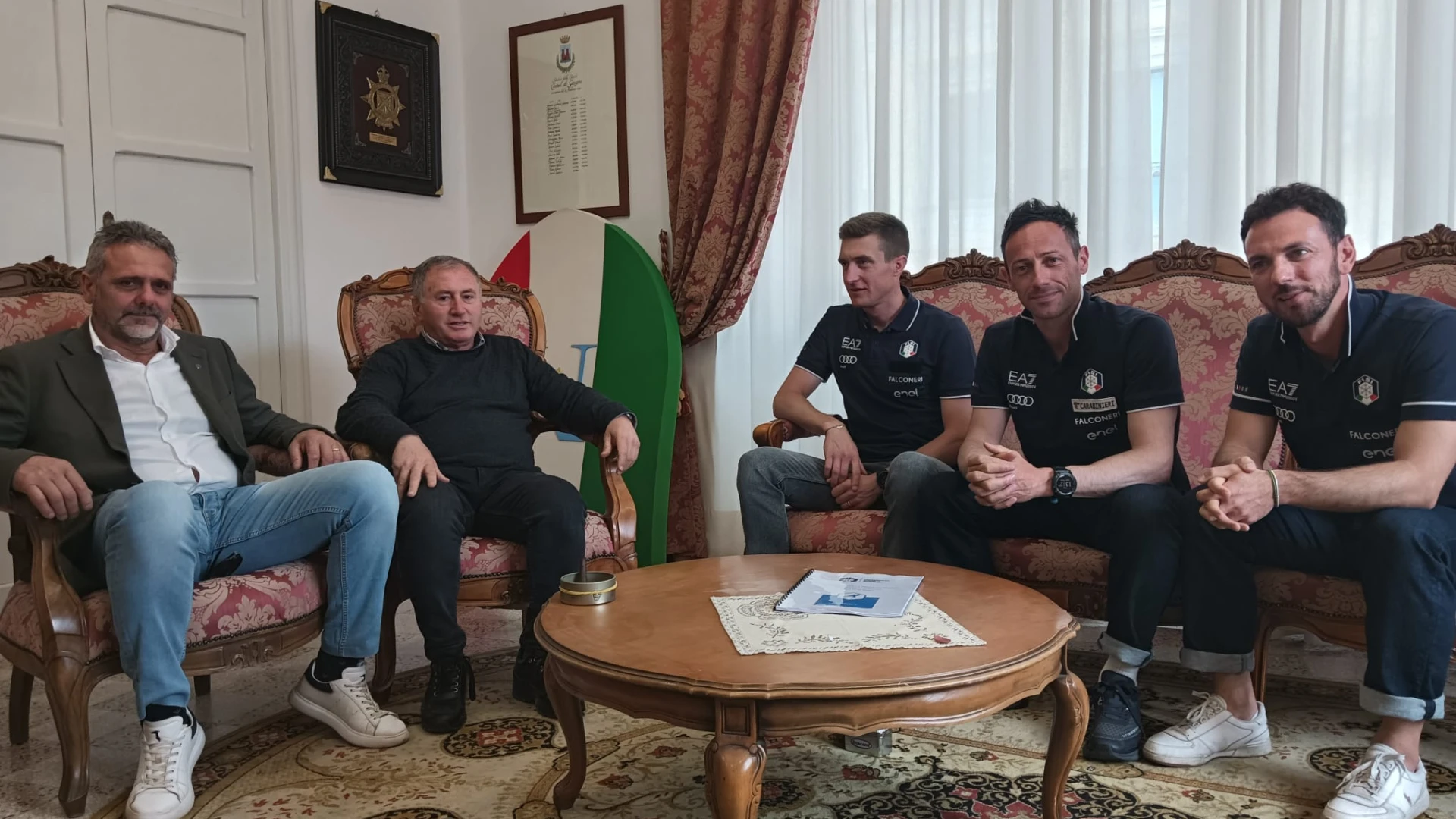 Arturo Como porta a Castel di Sangro le alte sfere della FISI Angelo Caruso apre le porte ad un centro federale skiroll