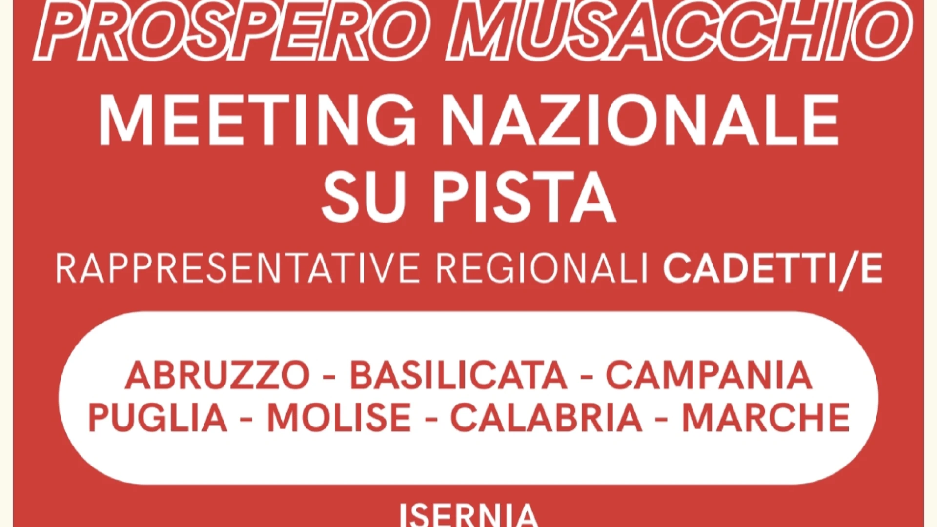 Isernia: sabato 20 settembre il memorial Musacchio. Le gare presso lo stadio Lancellotta.