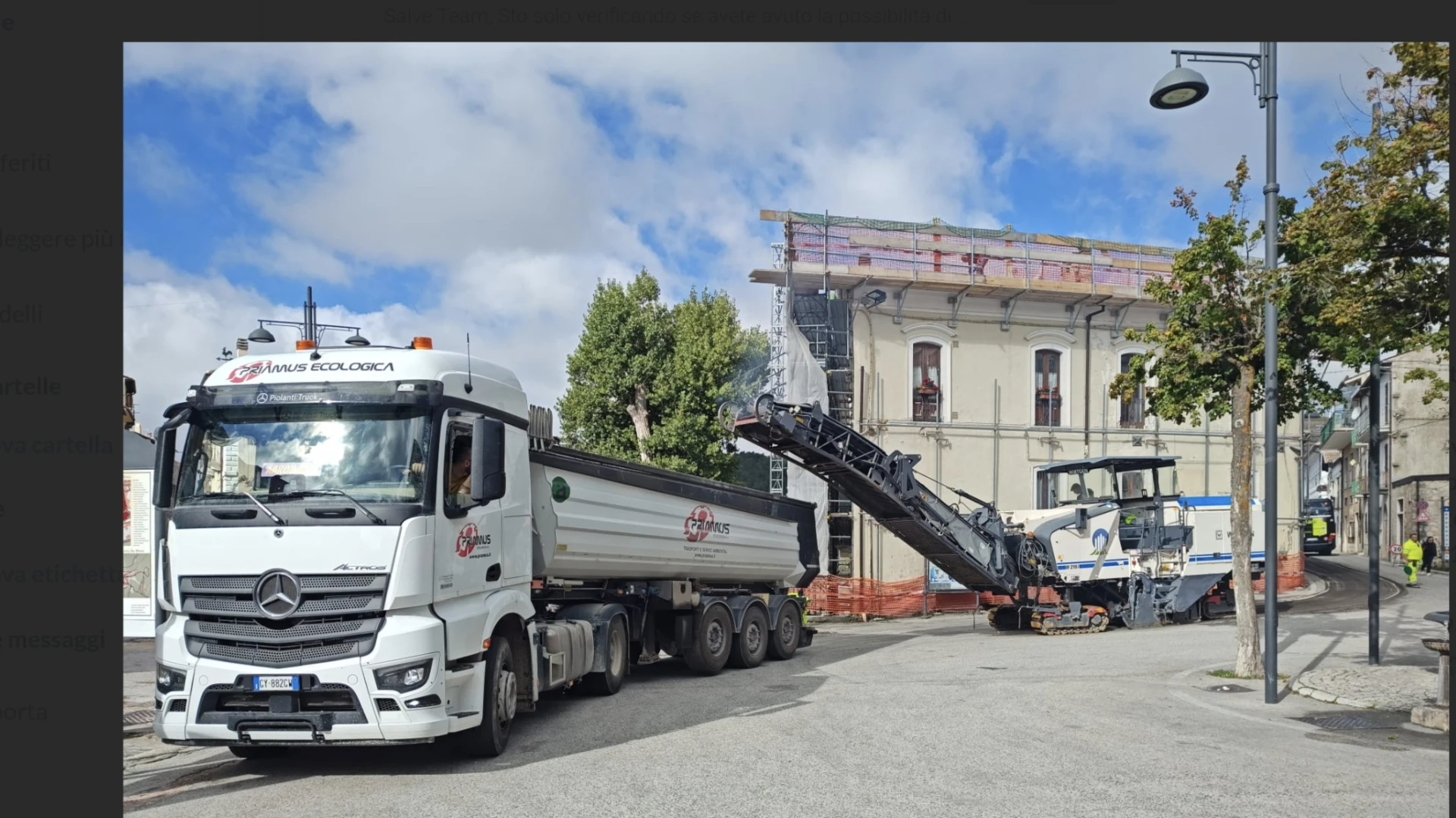 Provincia dell’Aquila, avviati  lavori di viabilità a San Pio delle Camere ed a Castel del Monte