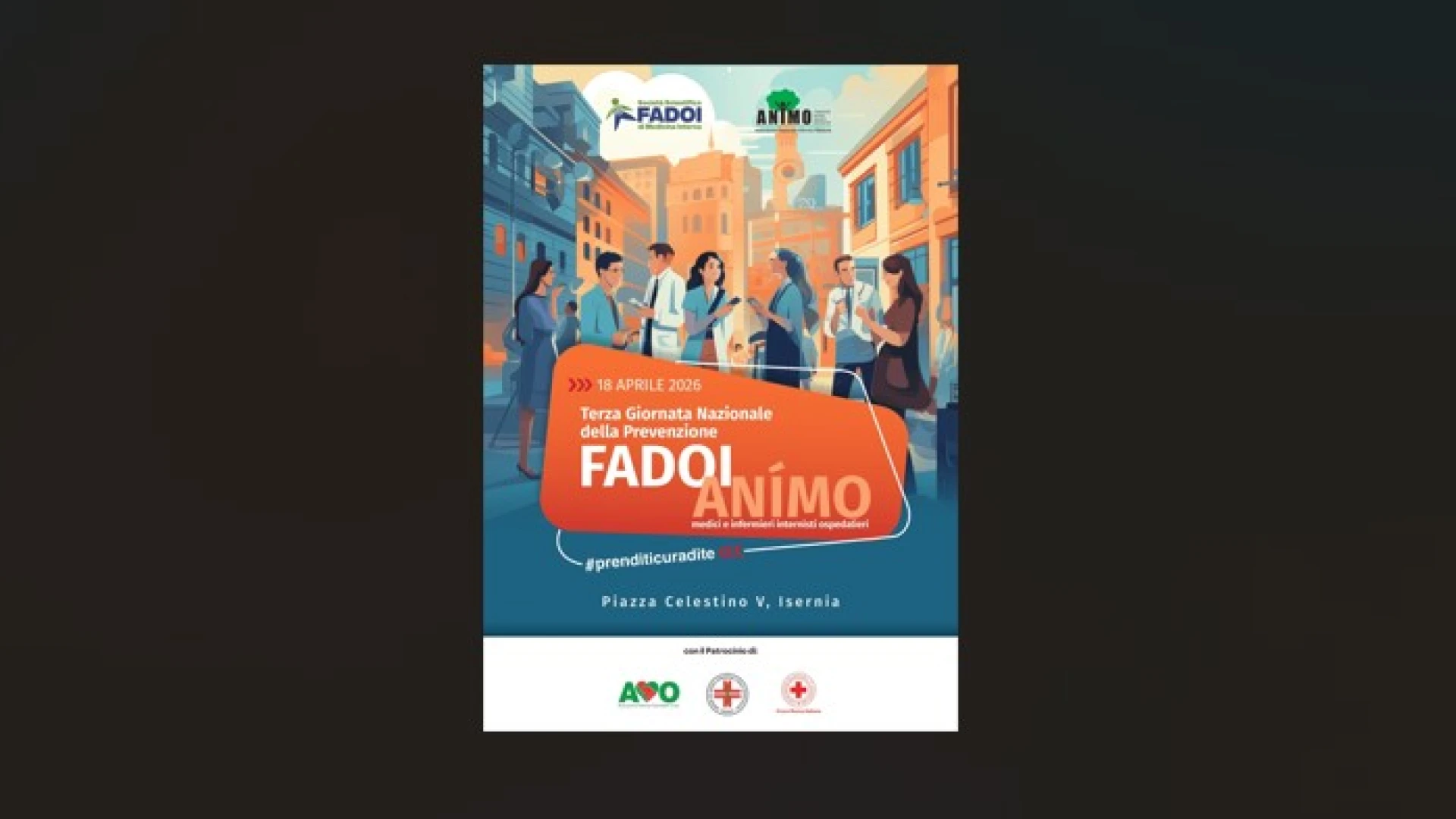 Isernia: Prevenzione in piazza, sabato 18 aprile la Terza Giornata Nazionale “#PrenditiCuraDiTe”