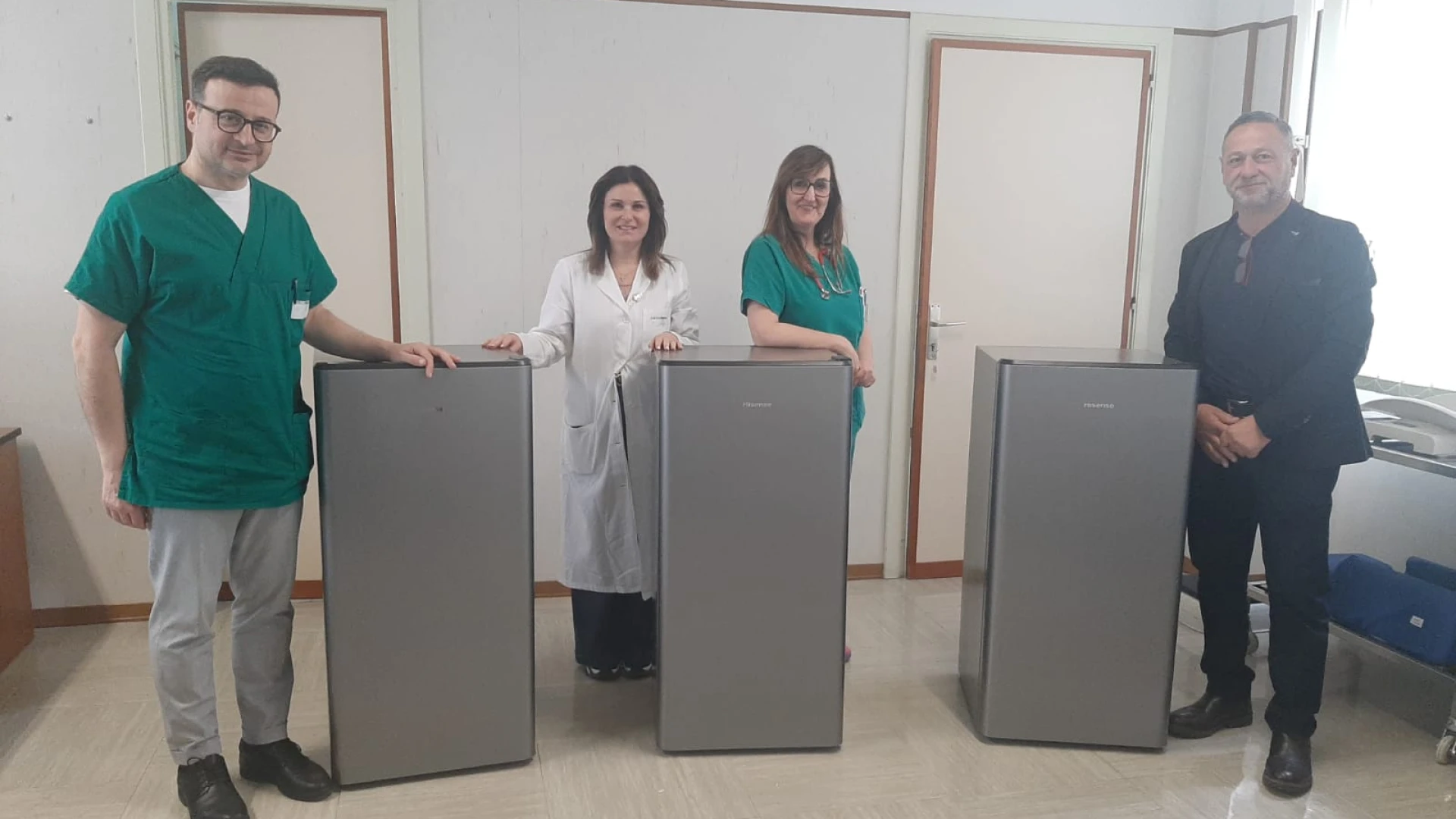 Al Cardarelli di Campobasso tre nuovi frigoriferi per il reparto di pediatria dell’associazione giovani diabetici molisani.