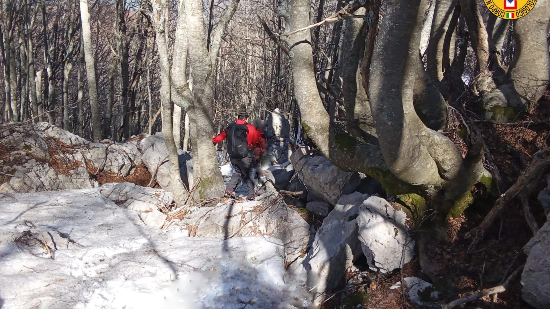 Persona in difficoltà sul Matese. Intervento congiunto di Soccorso Alpino e Vigili del Fuoco.