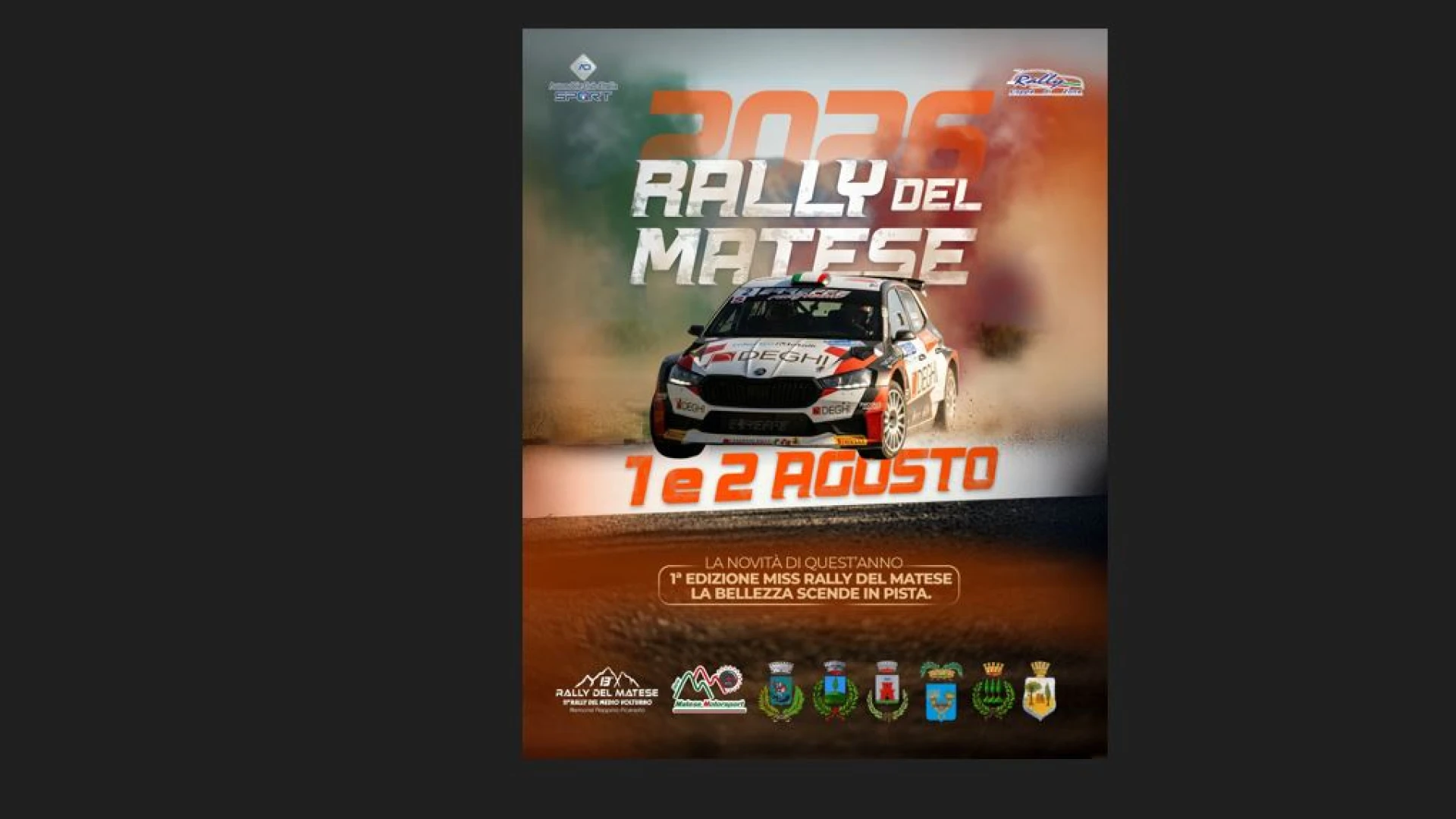 Bellezza in pole position: nasce la prima edizione di “MISS Rally del Matese”. Si scaldano i motori per il 1 e 2 agosto 2026.