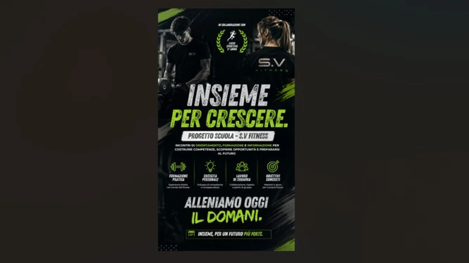 CASTEL DI SANGRO. Progetto “Sport & Futuro”: orientamento e formazione nel fitness per i ragazzi del Liceo Scientifico Sportivo