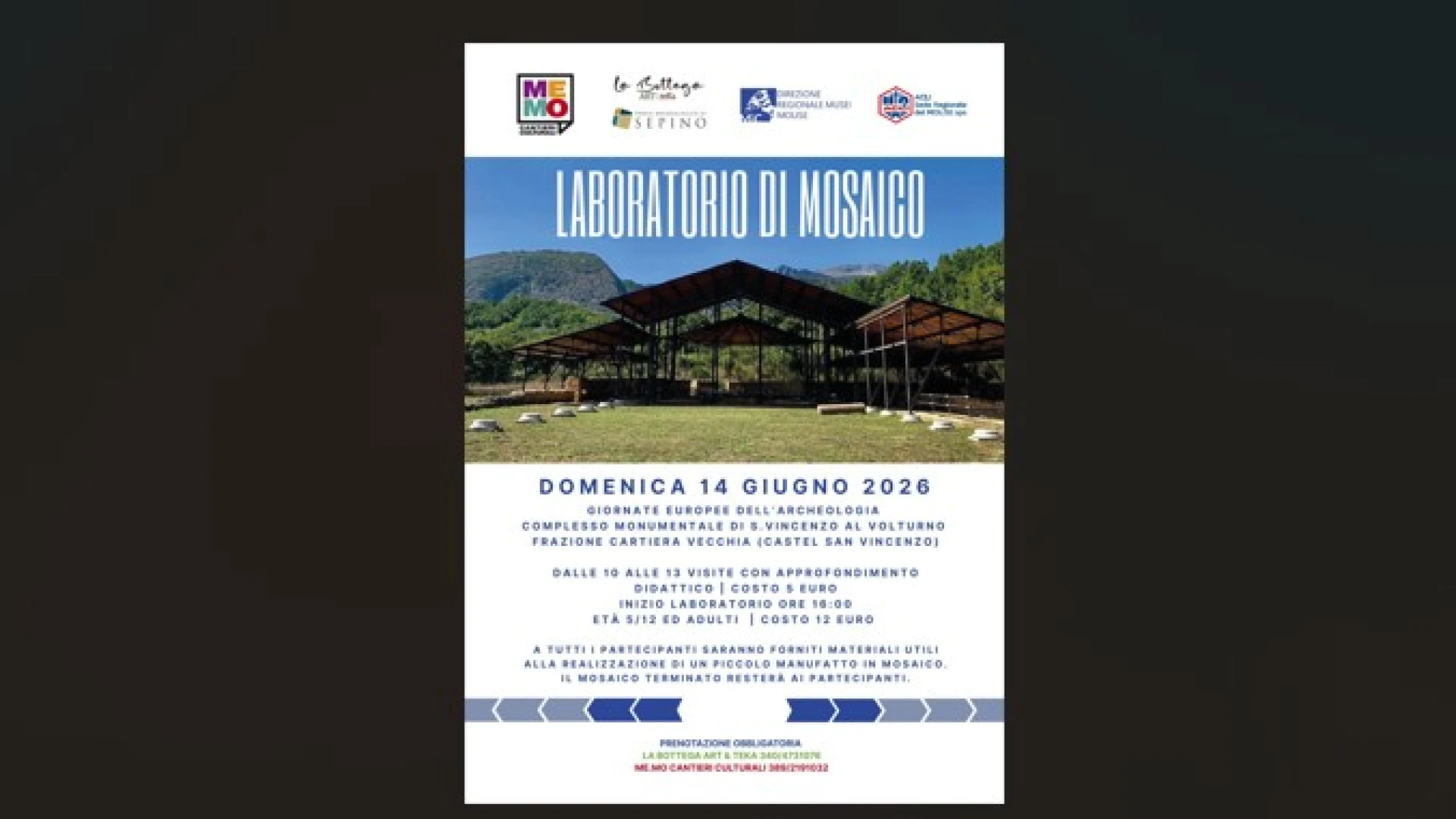 Visite ai musei del Molise. L’iniziativa promossa da ME.MO. Cantieri culturali fissata per il 13 e 14 giugno.