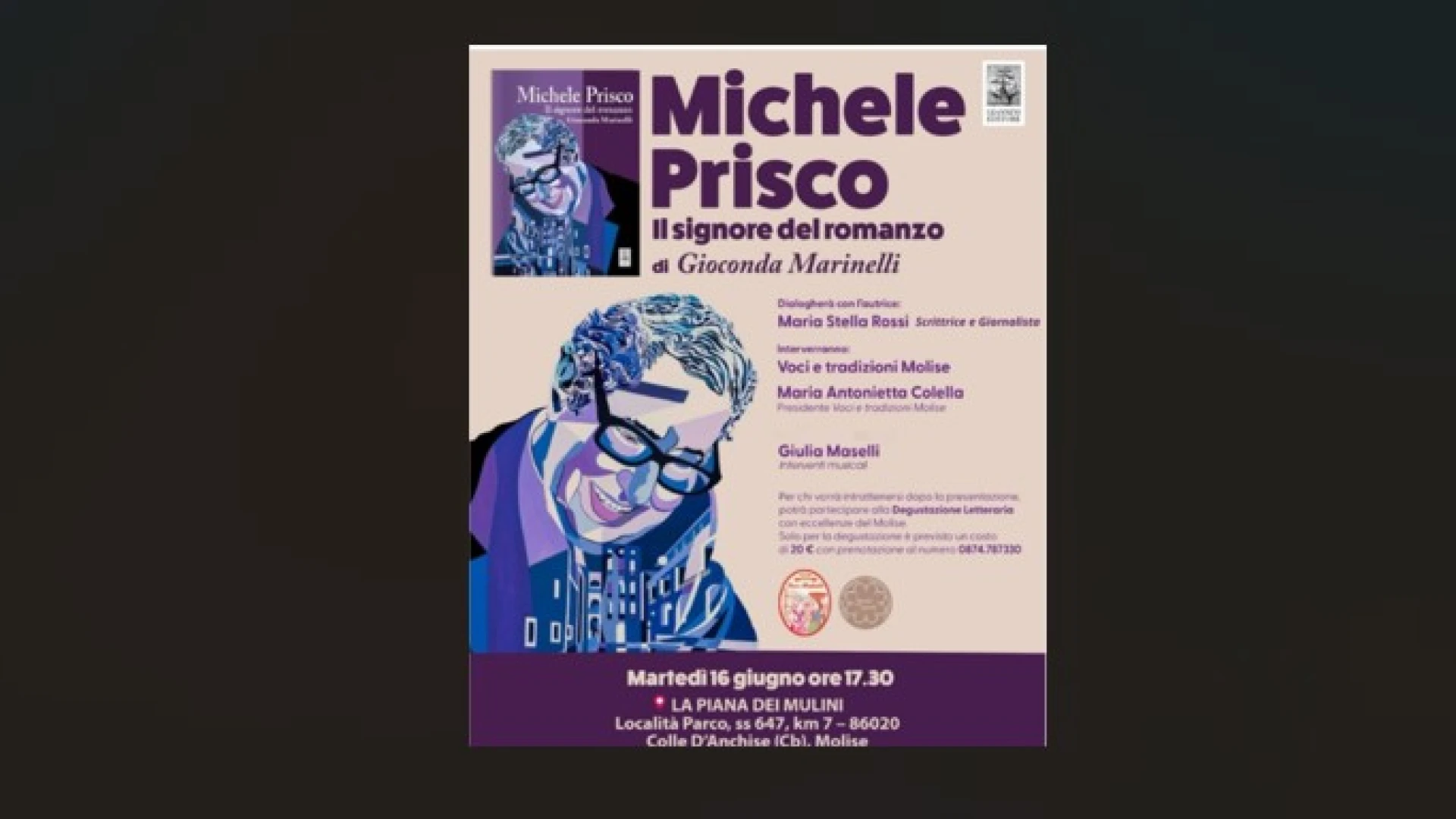 Omaggio a Michele Prisco, Gioconda Marinelli presenta il nuovo libro alla Piana dei Mulini