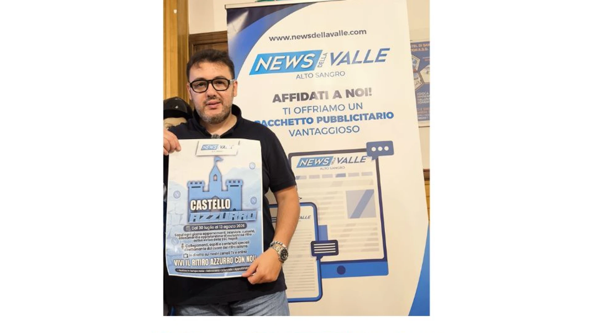 Segui la Ssc Napoli in ritiro a Castel Di Sangro con “Castello Azzurro”. Gli azzurri per il settimo anno in Abruzzo. (VIDEO)