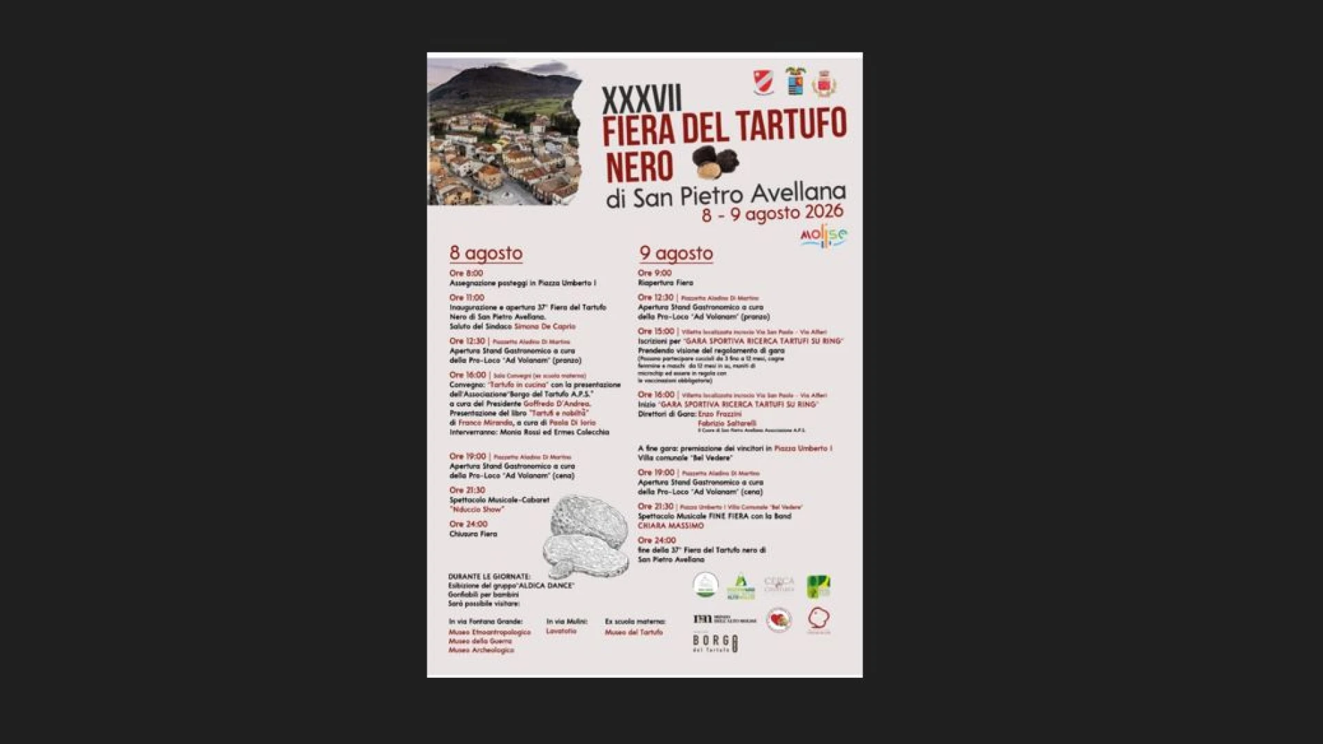 San Pietro Avellana celebra il re del sottobosco: torna l'attesa Fiera del Tartufo Nero