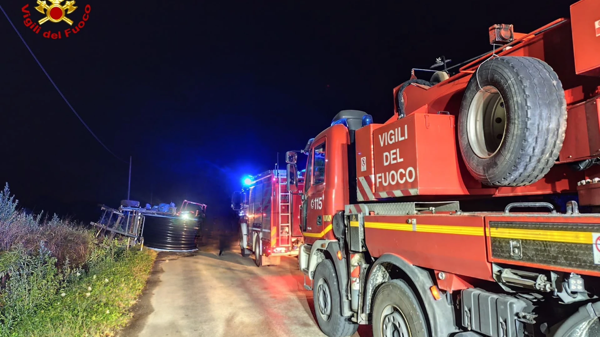 Sesto Campano: incidente agricolo, intervengono i Vigili del Fuoco