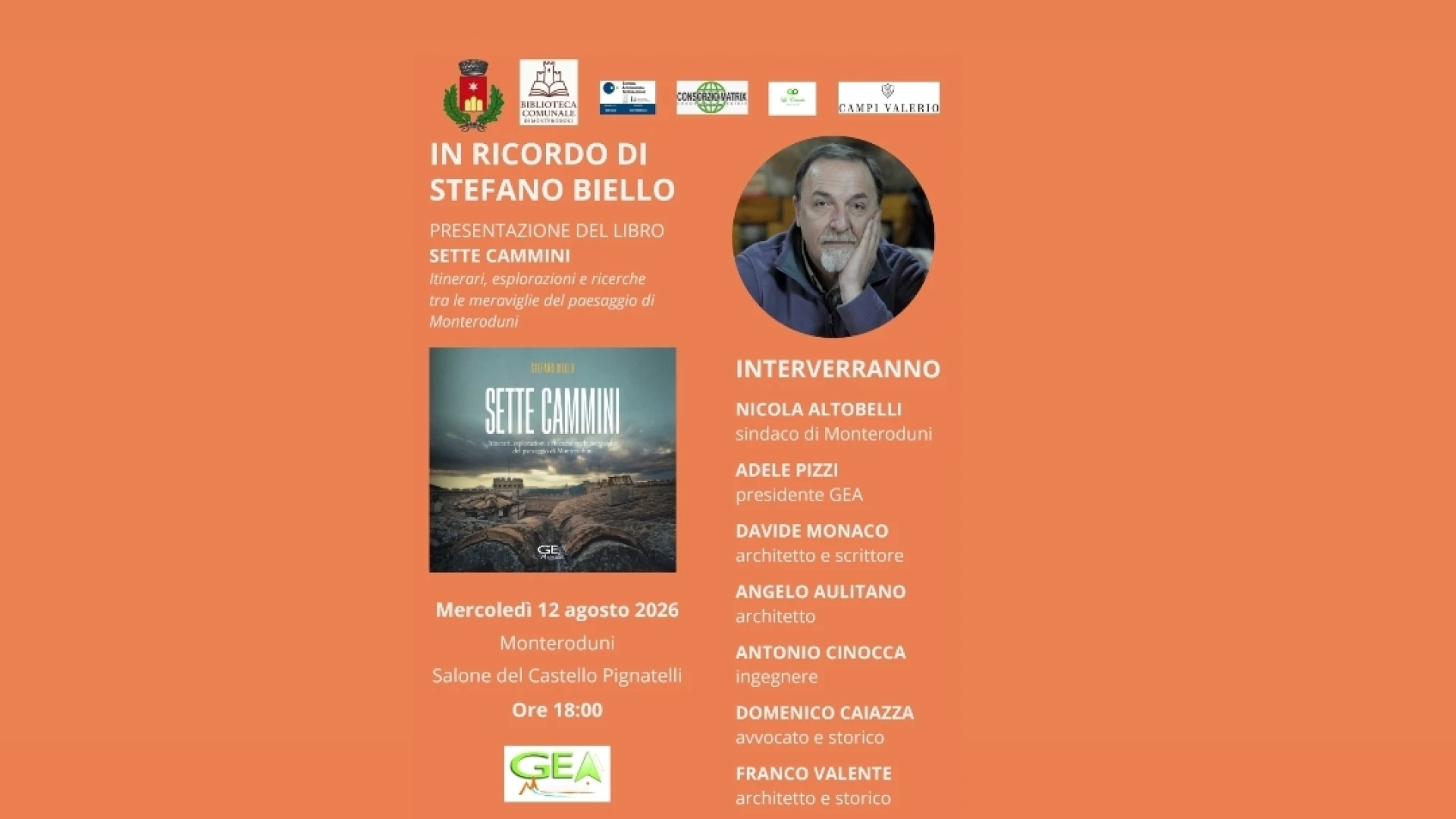 Un omaggio a Stefano Biello: a Monteroduni si presenta il libro postumo “Sette cammini”