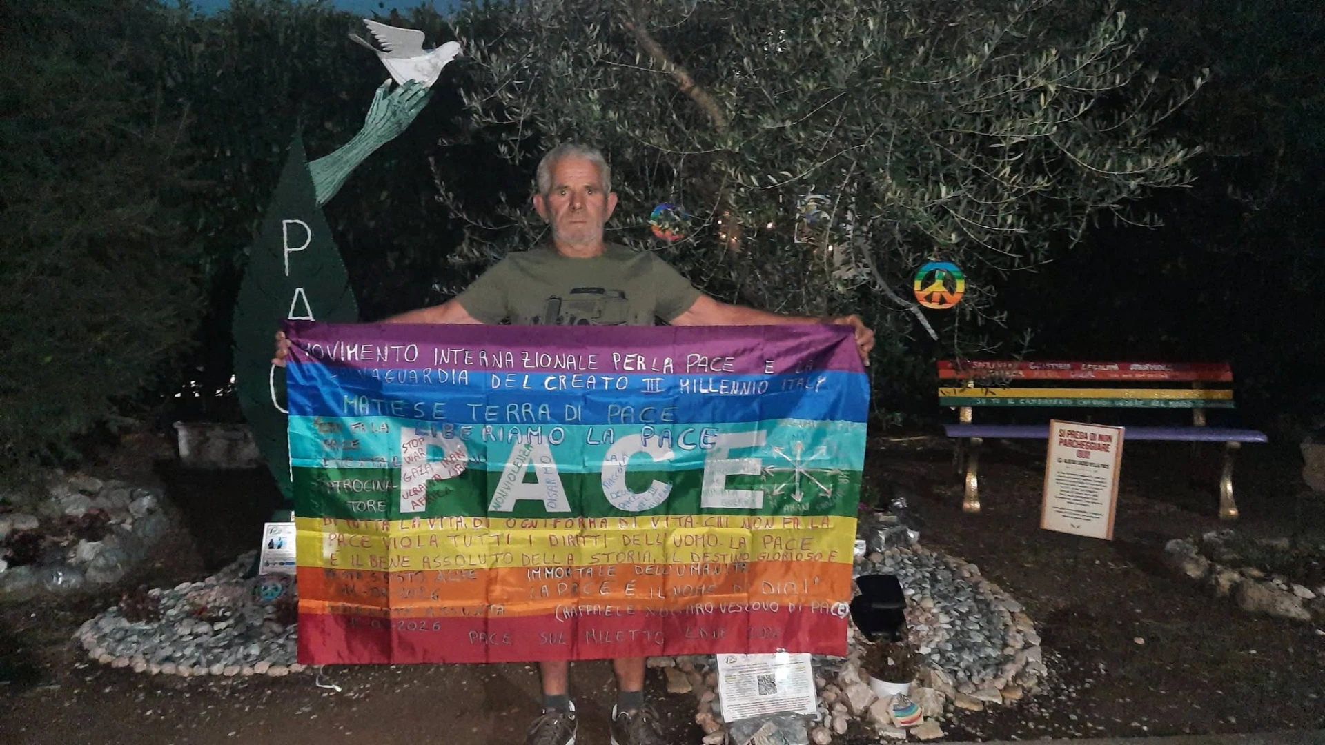 Dall'Albero della Pace ai tetti del mondo, sul Miletto il messaggio "Liberiamo la Pace" nel ricordo di Raffaele Nogaro