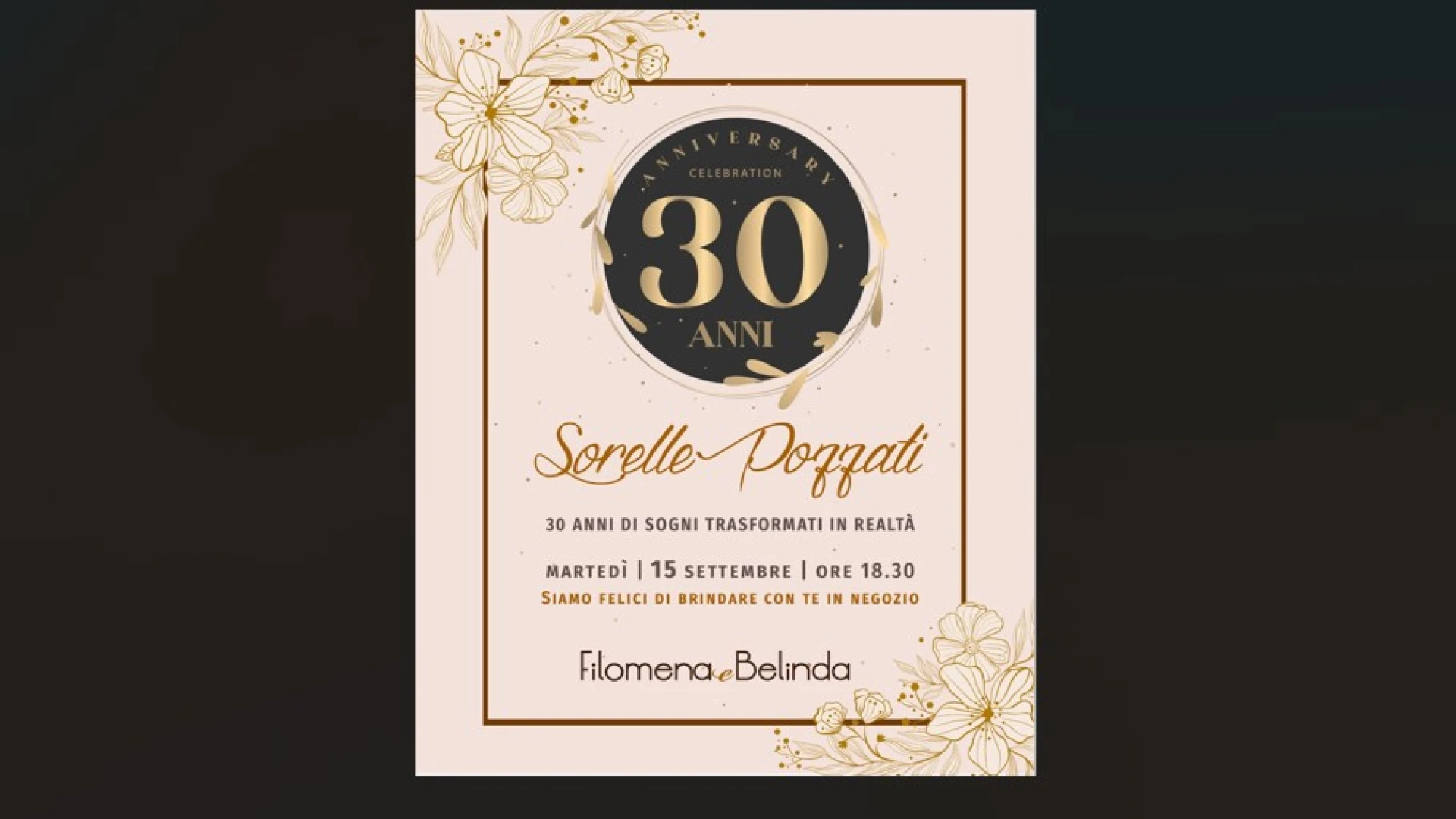 Isernia: Filomena e Belinda Pozzati festeggiano 30 anni di attività. Questa sera musica e brindisi collettivo con i clienti.