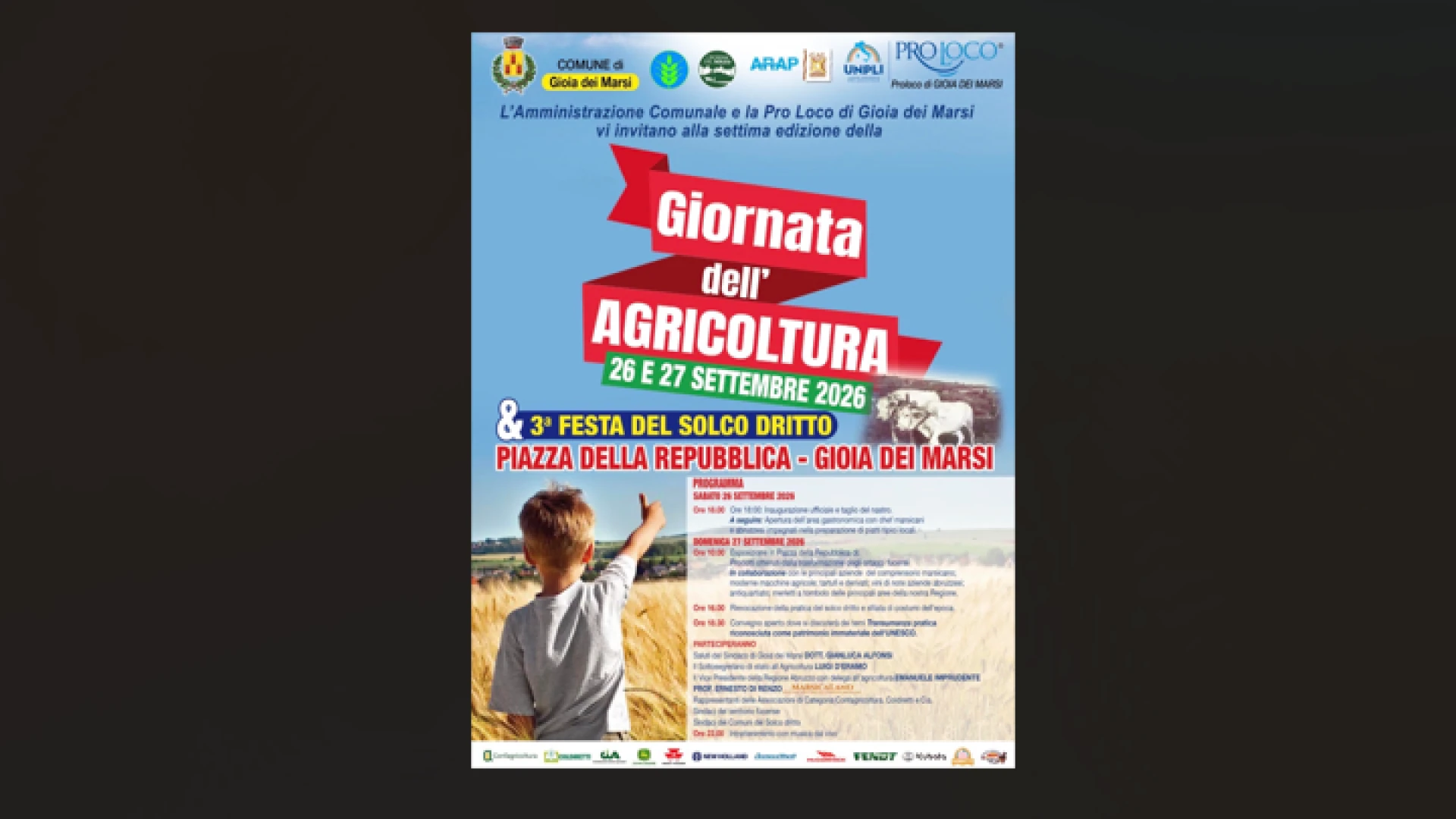 Gioia dei Marsi: torna la giornata dell’agricoltura. Due giorni di ruralità, tradizioni e la rievoca6zione del “Solco Dritto”.