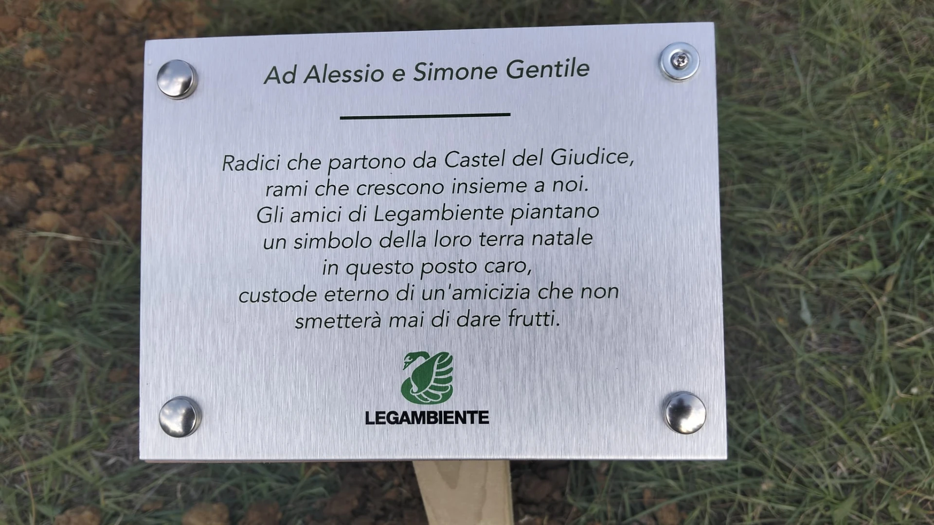 Due meli in ricordo di  Alessio e Simone Gentile.